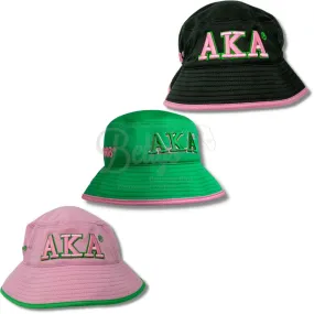 Alpha Kappa Alpha AKA Mesh Flex Fit Embroidered Bucket Hat