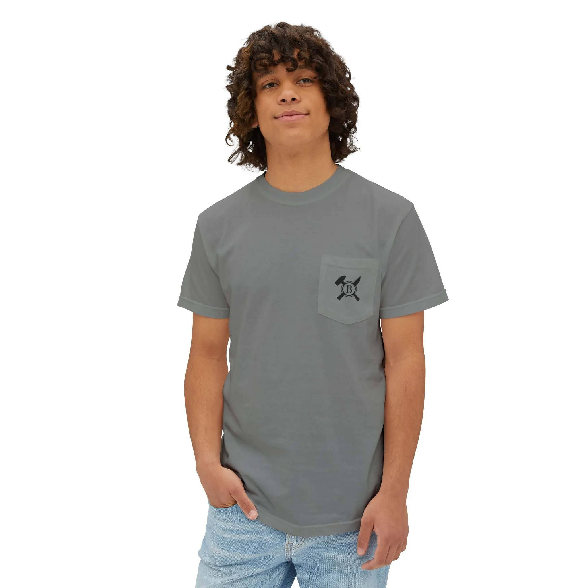 Casual Pocket T-Shirt with Unique Design - Unisex Comfortable Wear