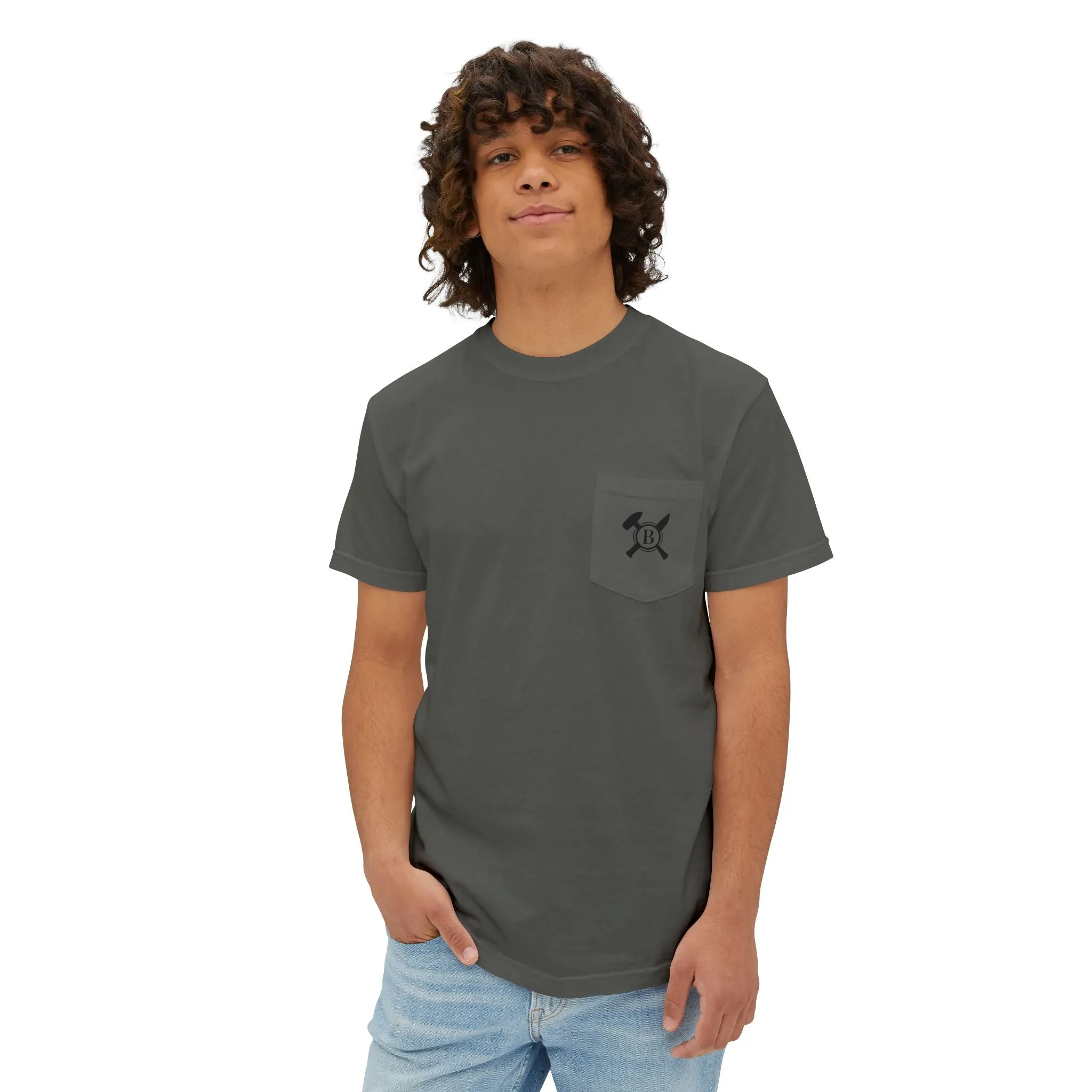 Casual Pocket T-Shirt with Unique Design - Unisex Comfortable Wear