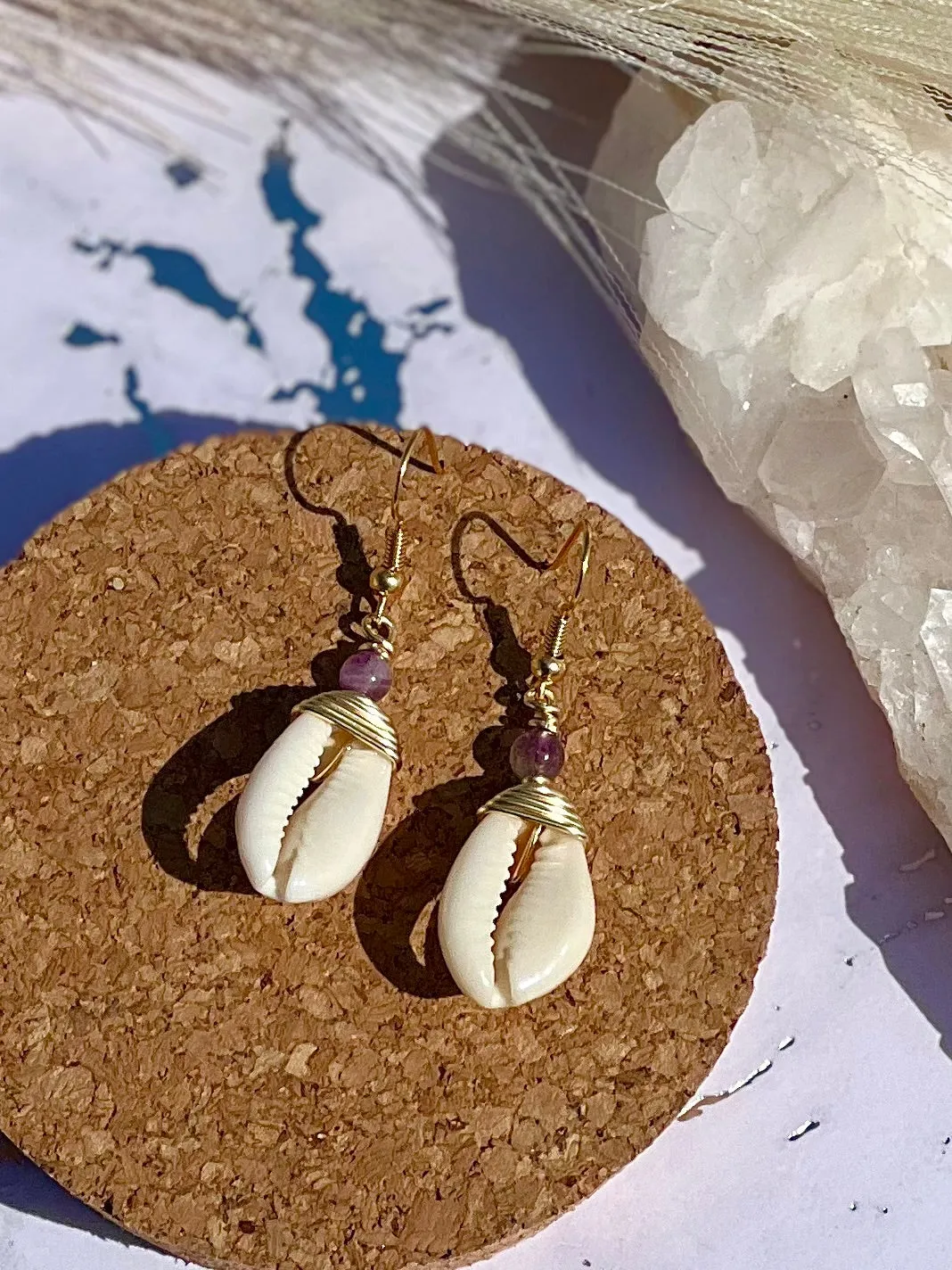 Cowrie Shell Earring