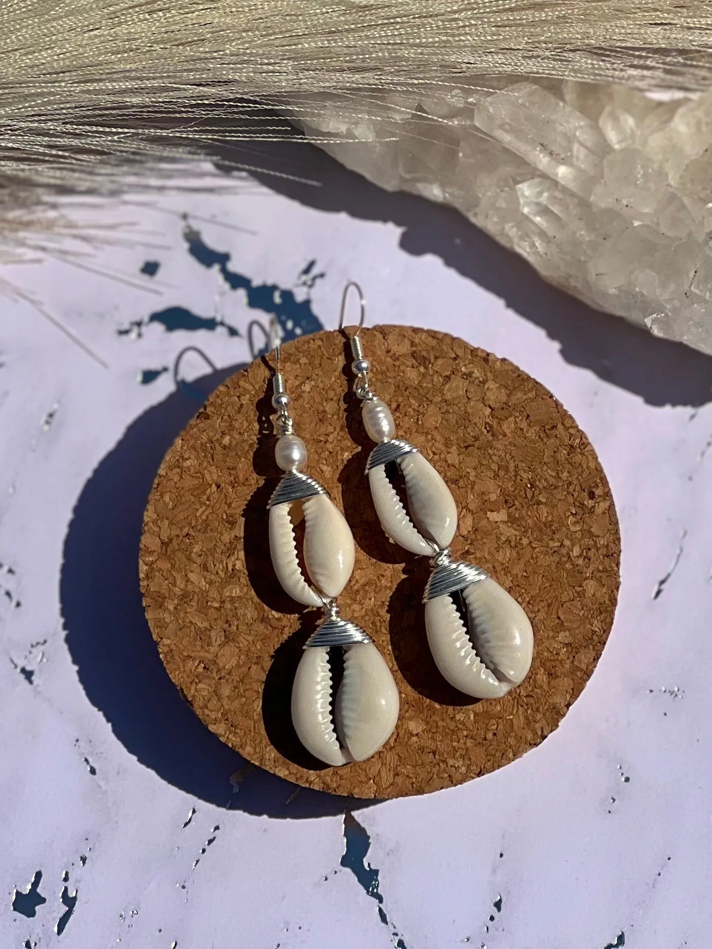 Cowrie Shell Earring