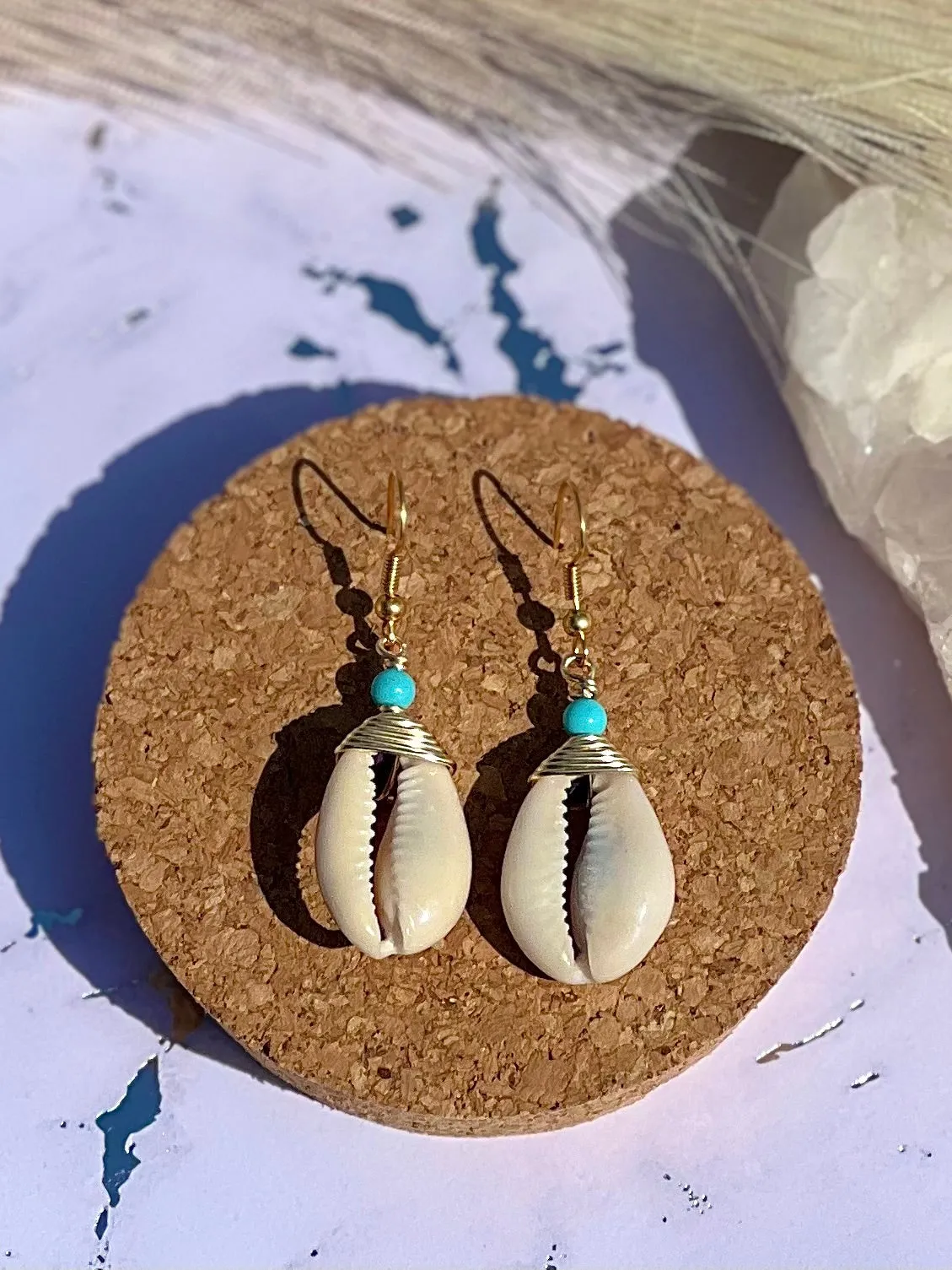 Cowrie Shell Earring