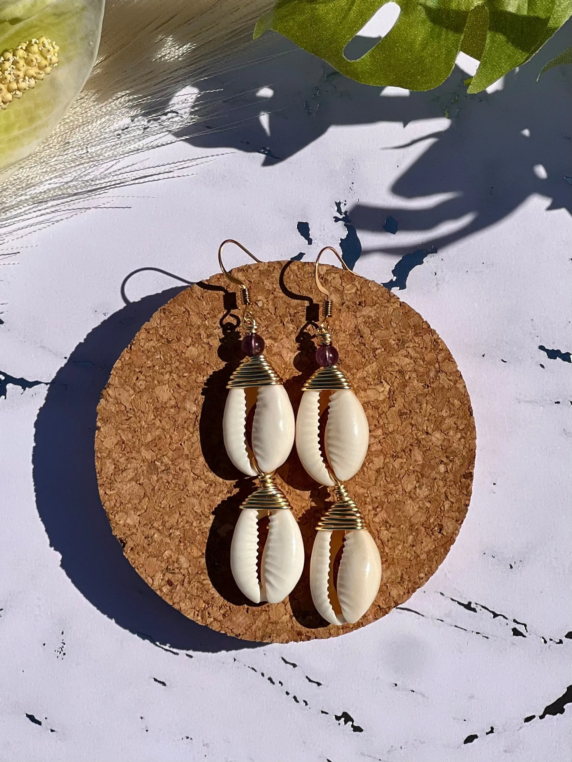 Cowrie Shell Earring