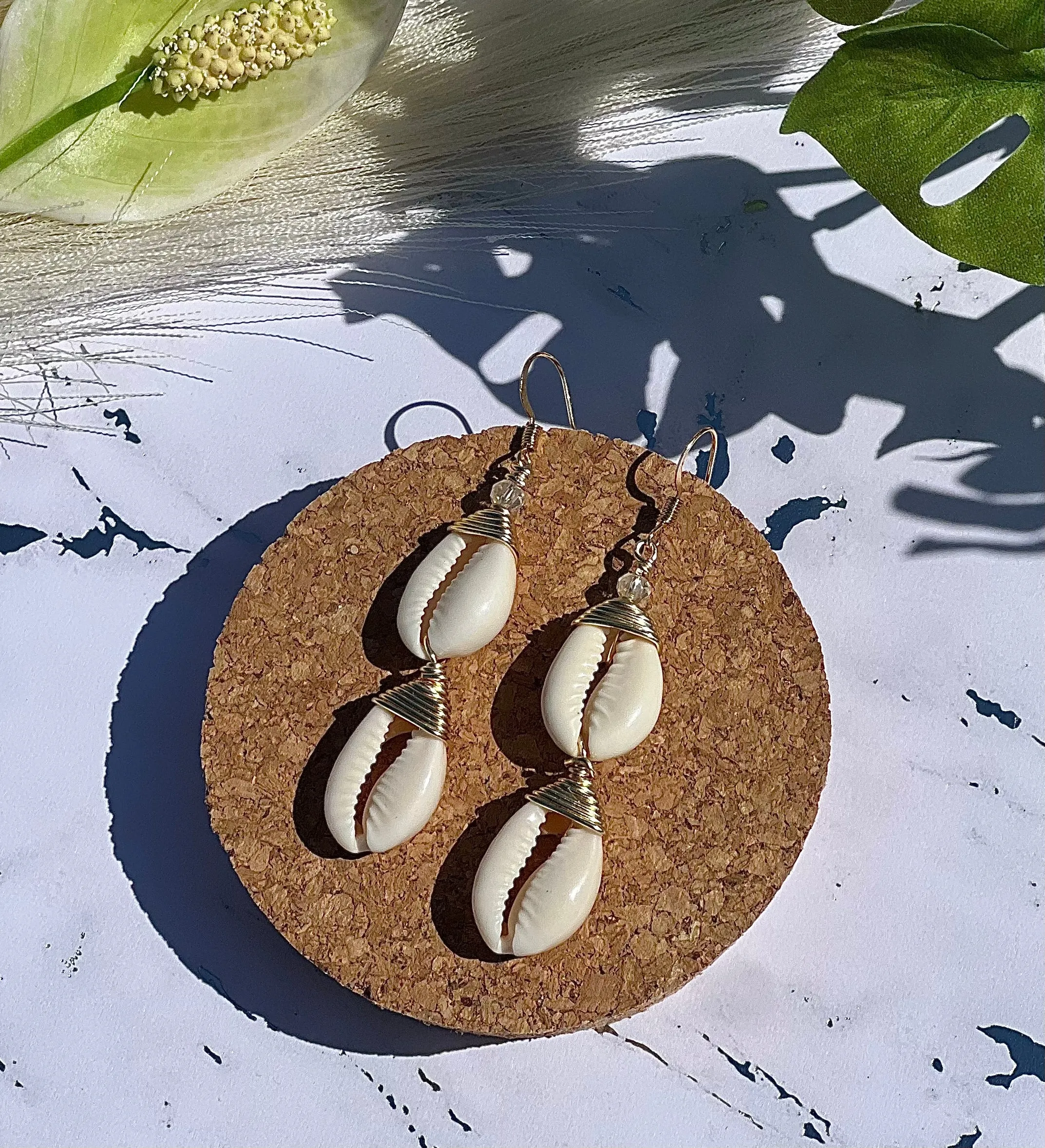 Cowrie Shell Earring