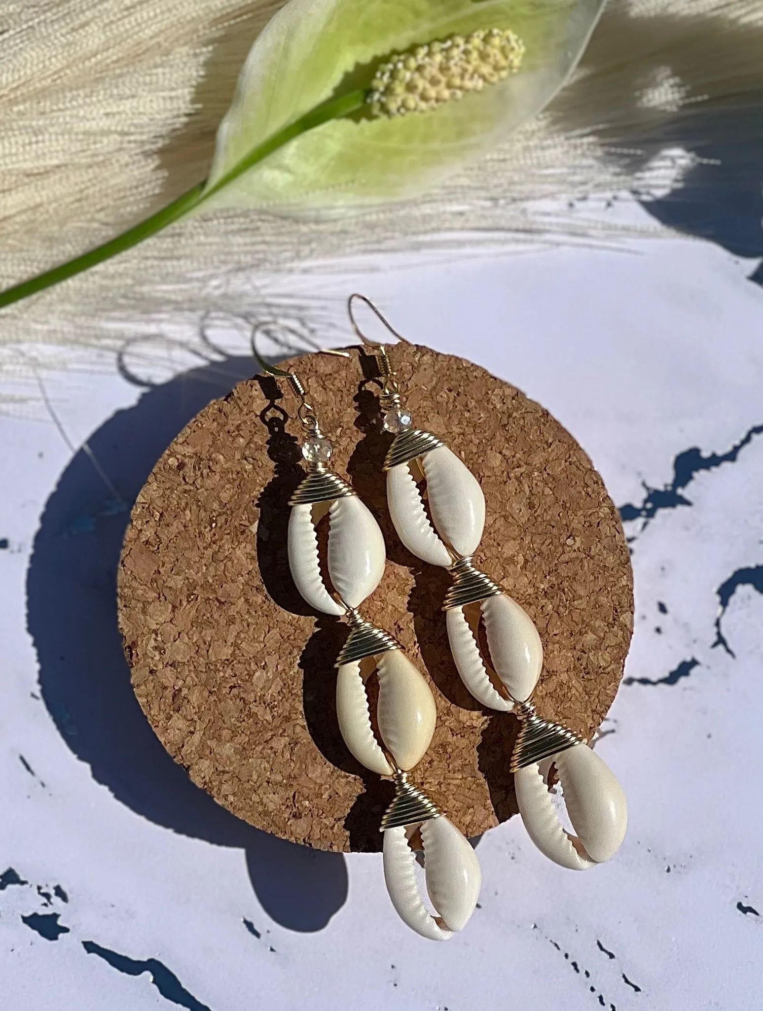 Cowrie Shell Earring