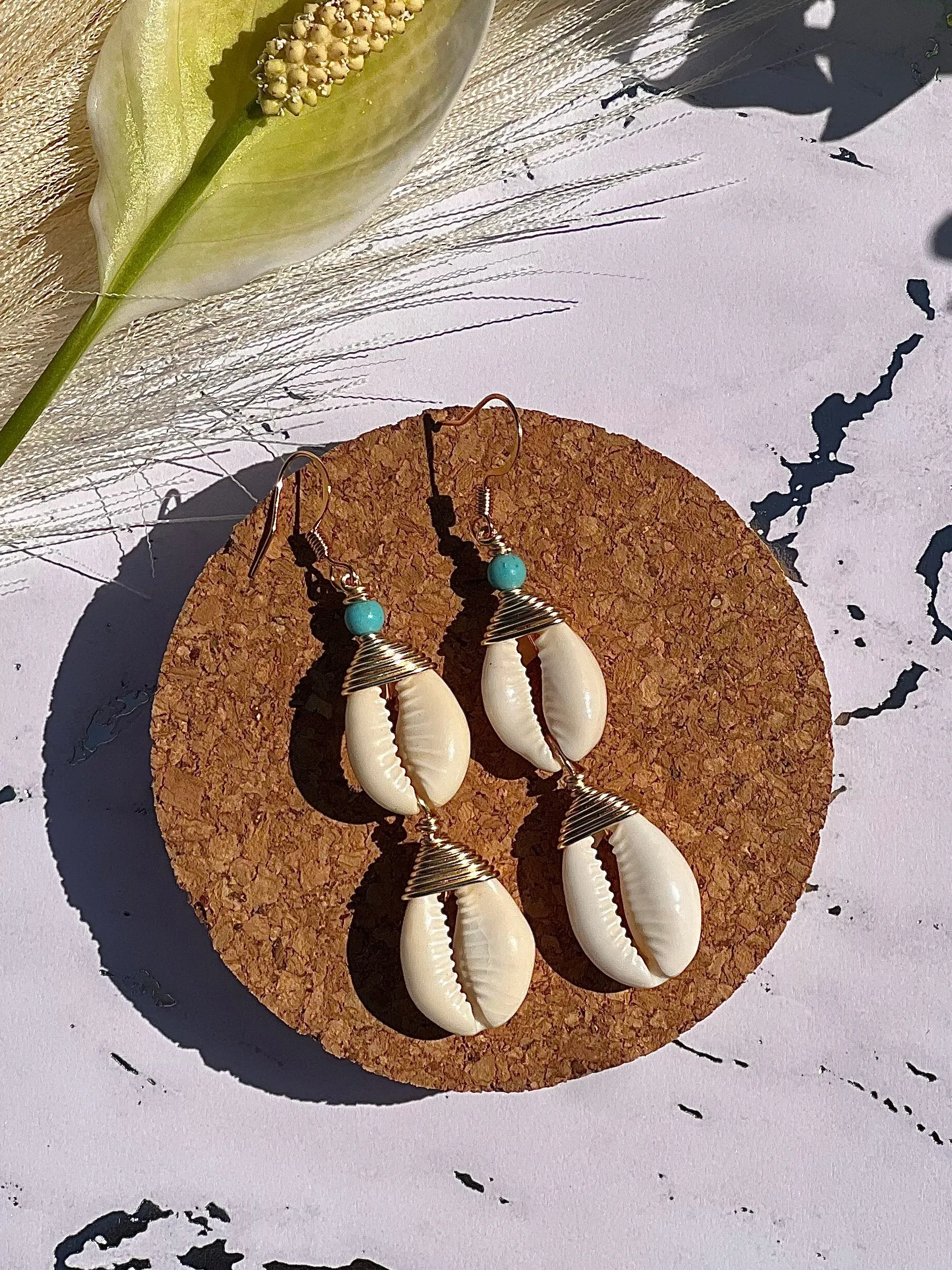 Cowrie Shell Earring