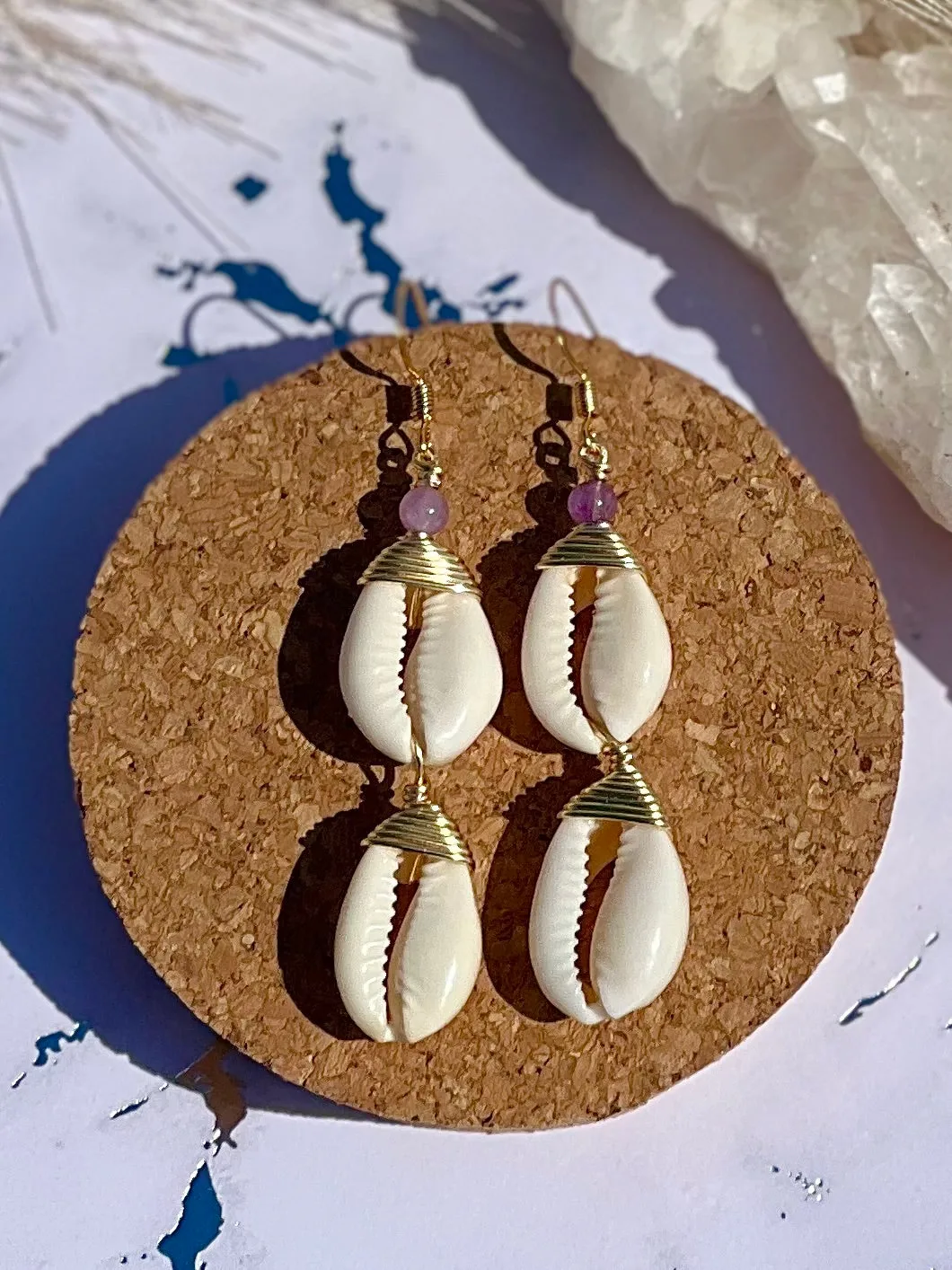 Cowrie Shell Earring