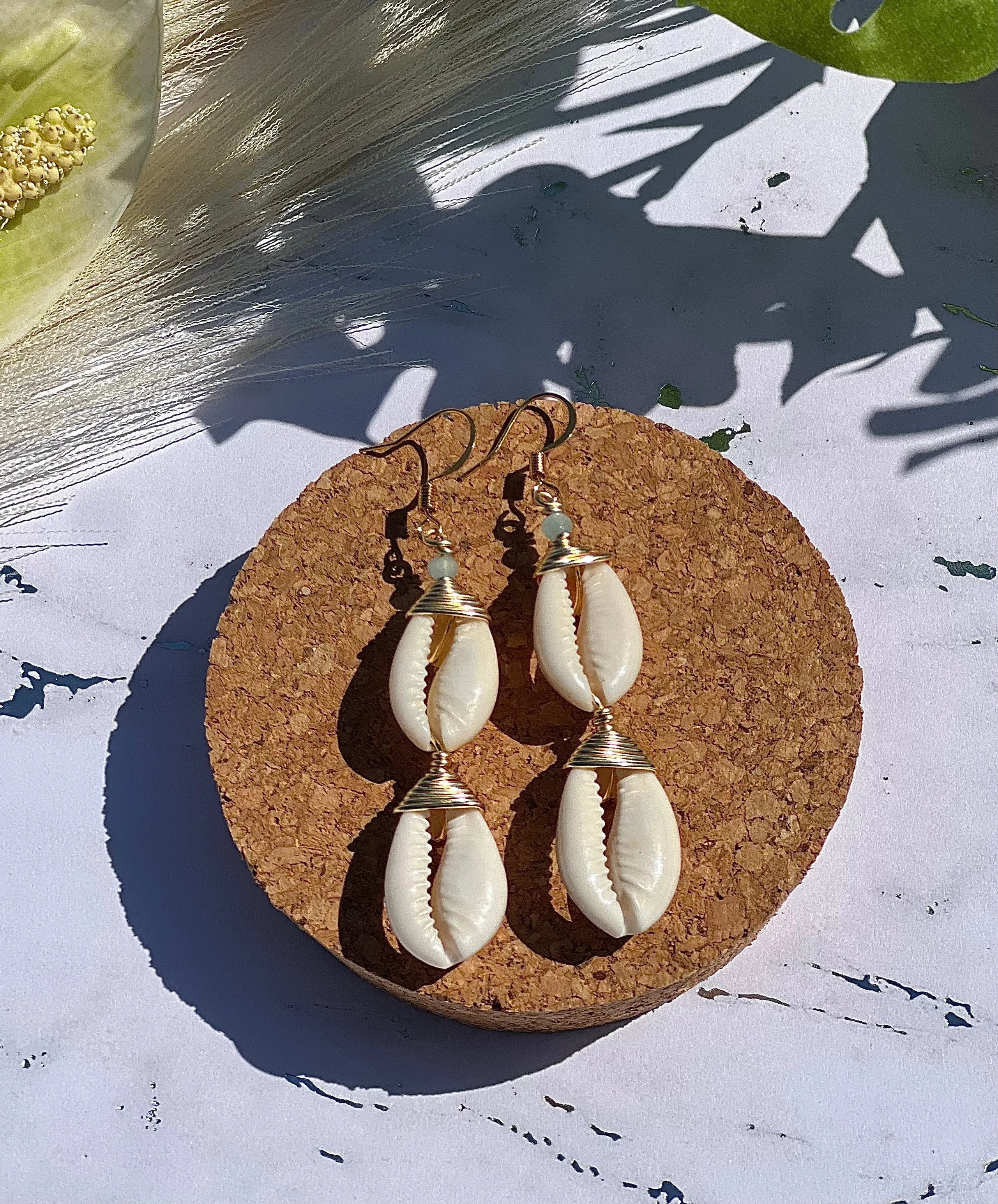 Cowrie Shell Earring