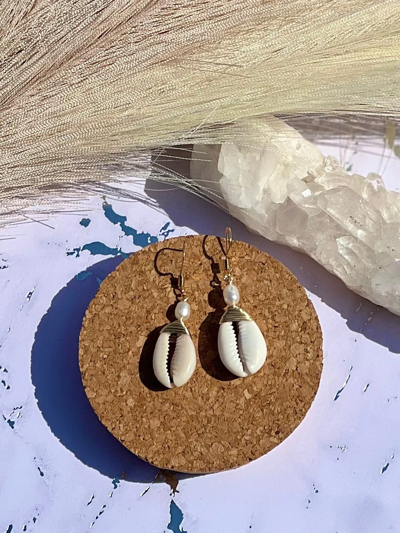 Cowrie Shell Earring