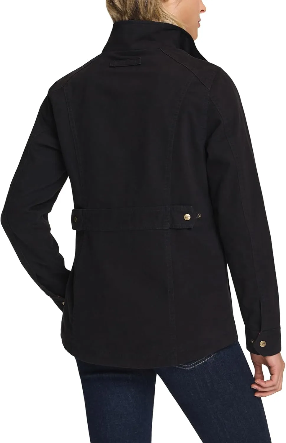 CQR Women's Twill All Cotton Flannel Shirt Jacket, Soft Long Sleeve Shirts, Corduroy Lined Outdoor Shirt Jackets