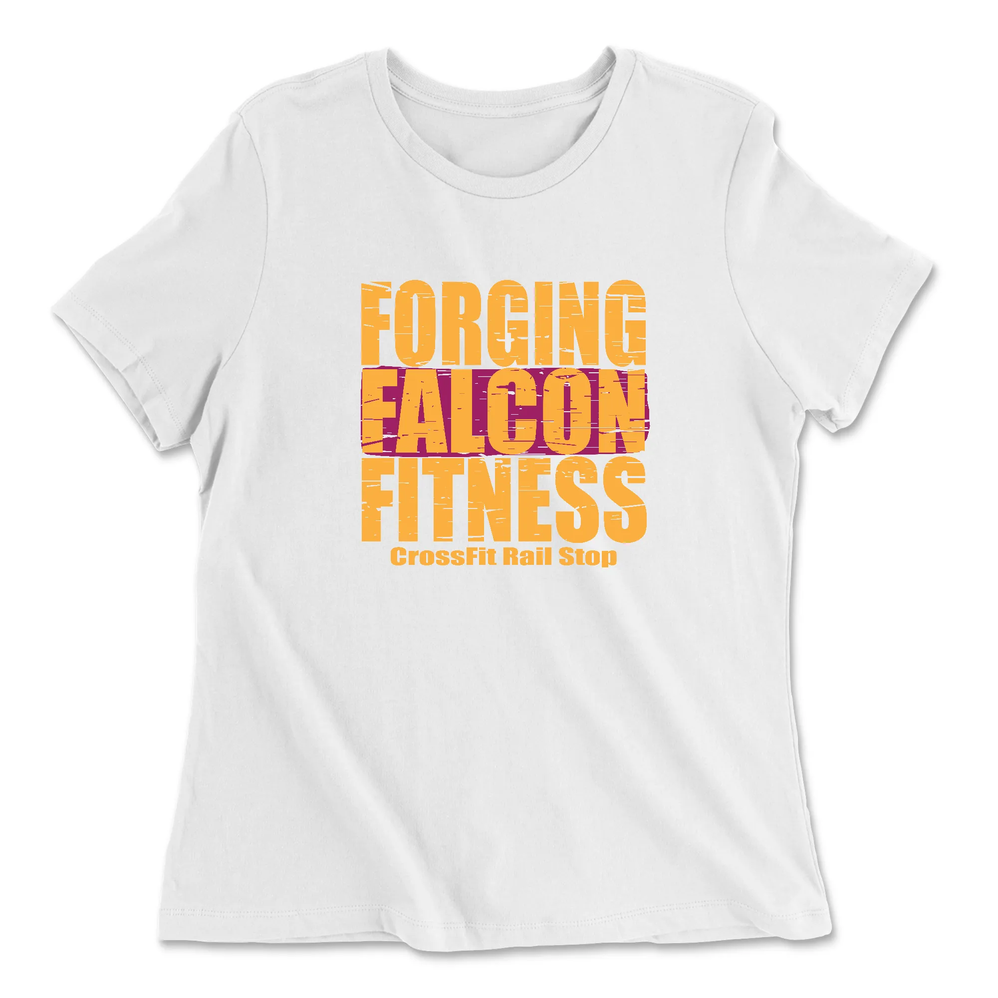 CrossFit Rail Stop Forging Falcon Womens - Relaxed Jersey T-Shirt