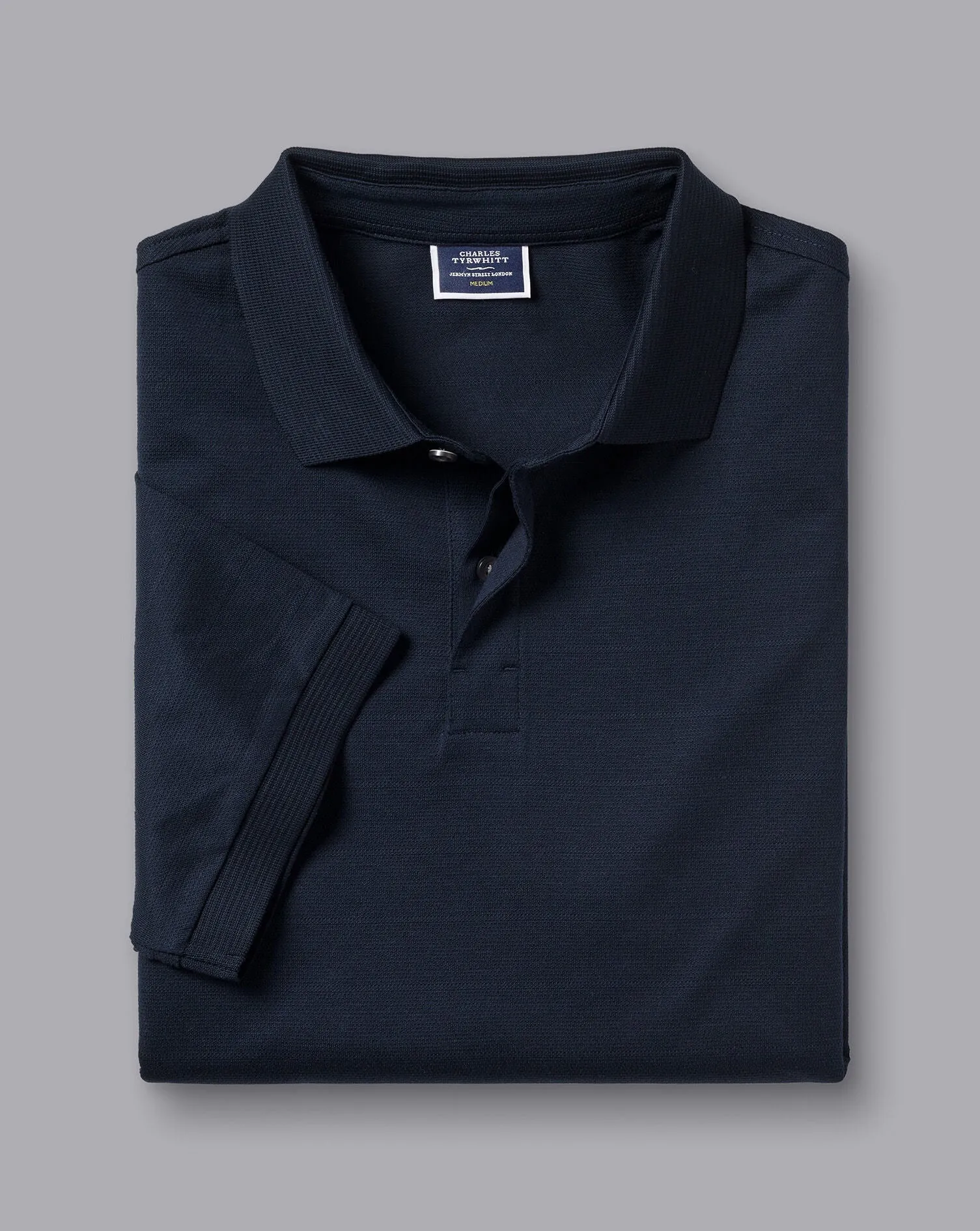Dark Navy Tyrwhitt Cool Short Sleeve Polo