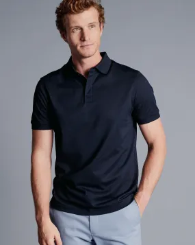 Dark Navy Tyrwhitt Cool Short Sleeve Polo