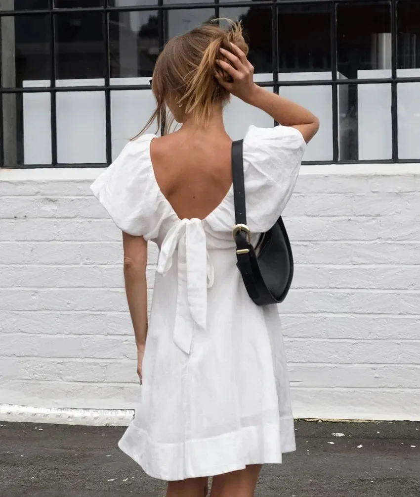 Dress for Sunny Days - Cotton Tie-Back Sundress