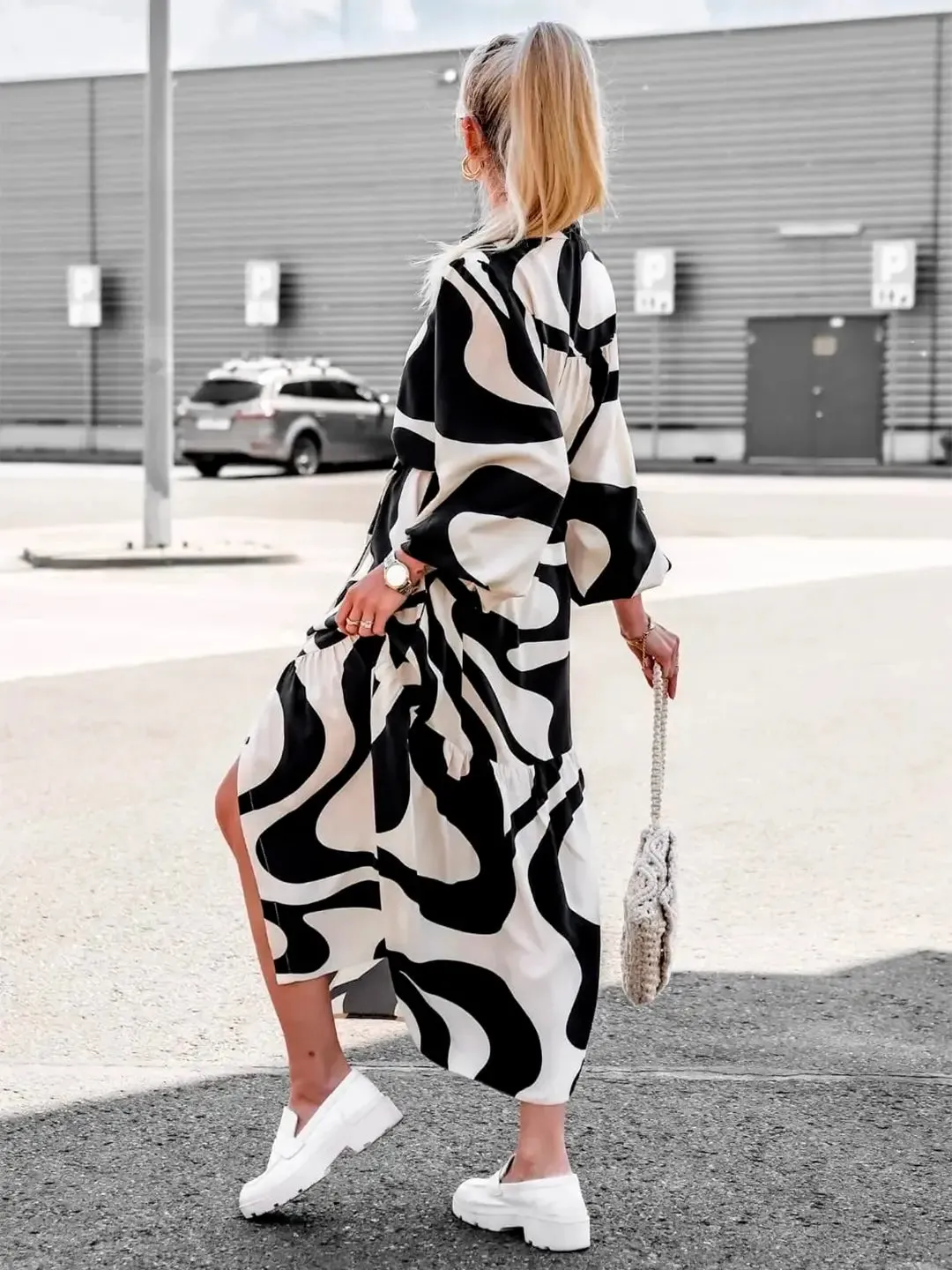 Effortless Chic Print Maxi Dress