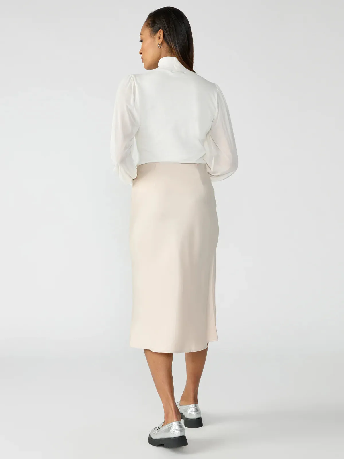 EVERYDAY MIDI SKIRT - TOASTED MARSHMALLOW