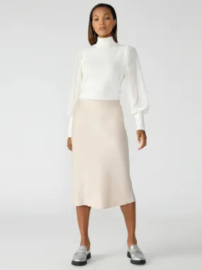 EVERYDAY MIDI SKIRT - TOASTED MARSHMALLOW