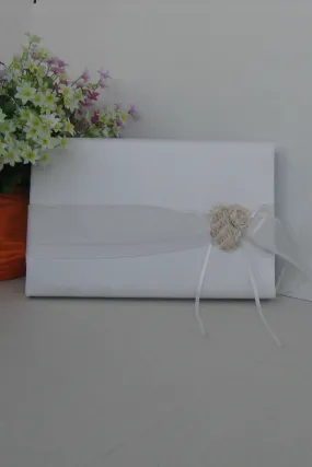 Flowers/Ribbon Guestbook & Pen Set