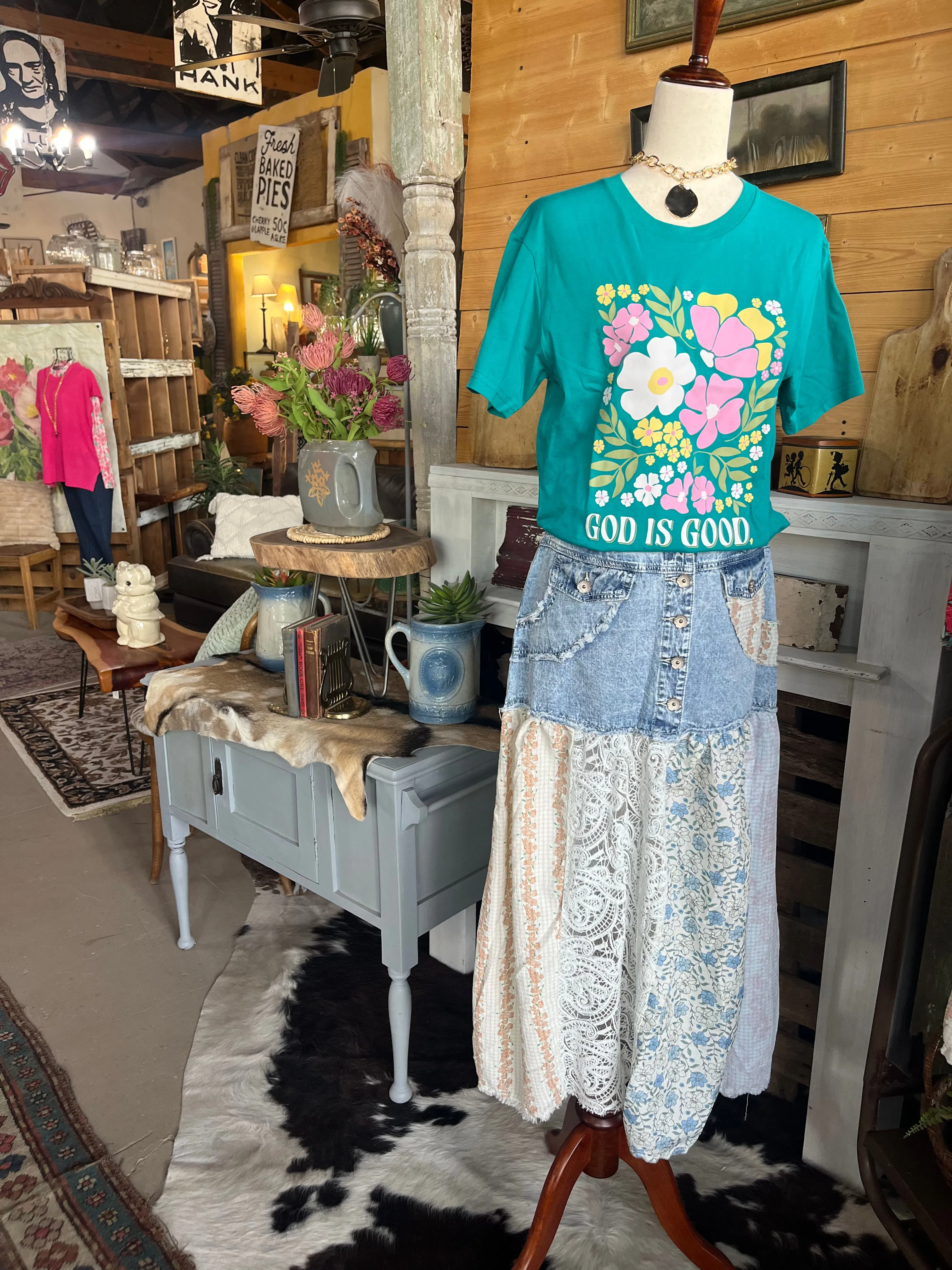 God Is Good Floral Graphic Tee