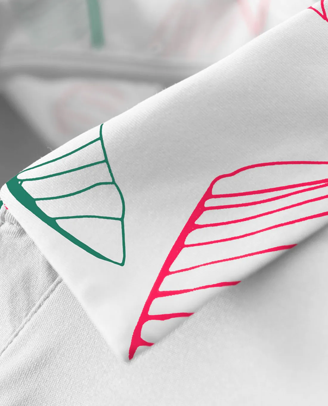 ISLAND GREEN Printed Leaf Sleeveless Polo 299 White