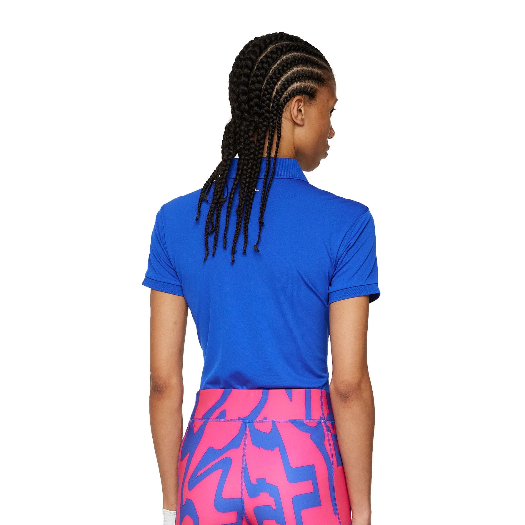J. Lindeberg Tour Tech Short Sleeve Club Blue Womens Golf Polo