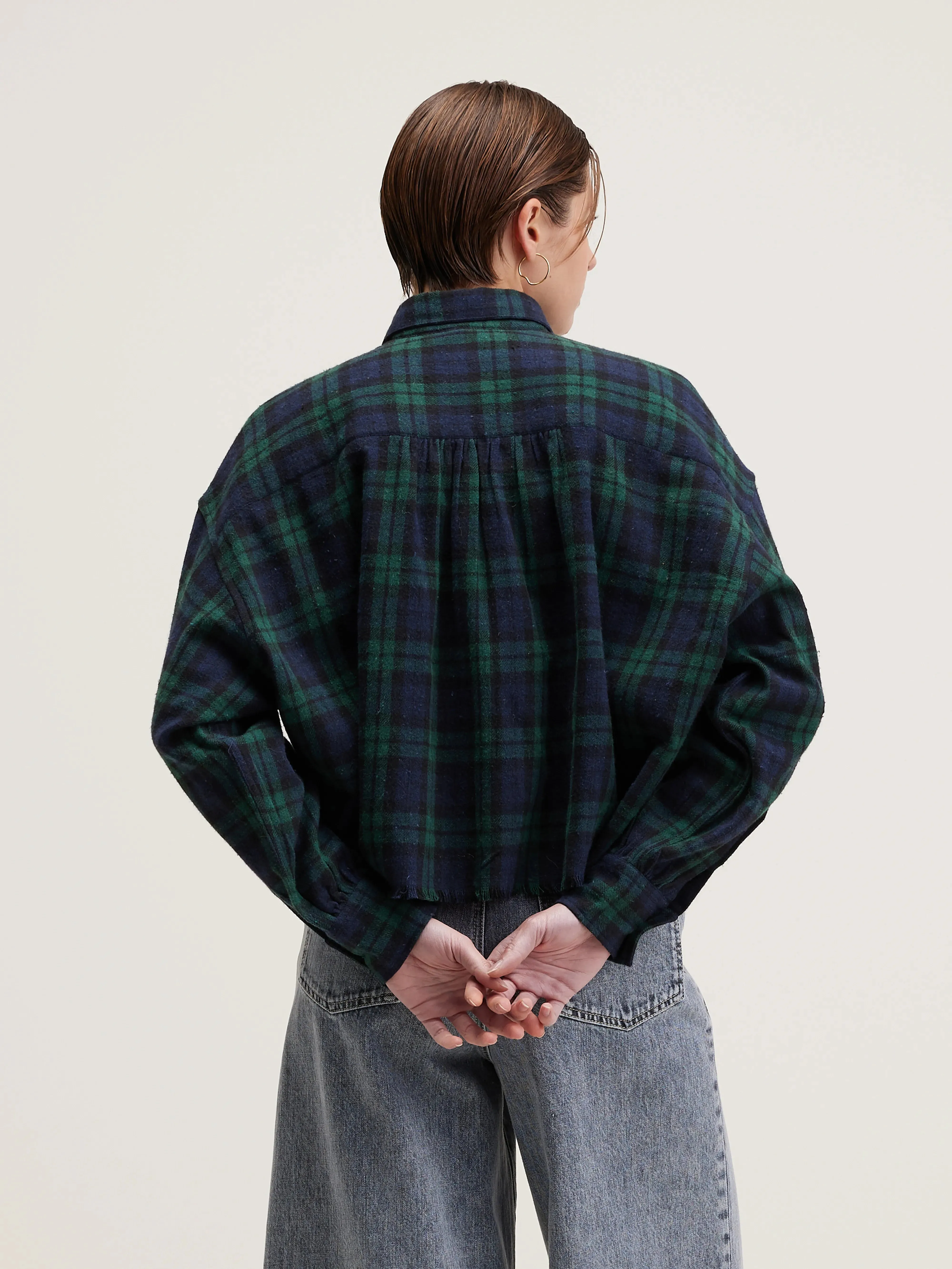 Kraft cropped shirt (242 / W / CHECK A)