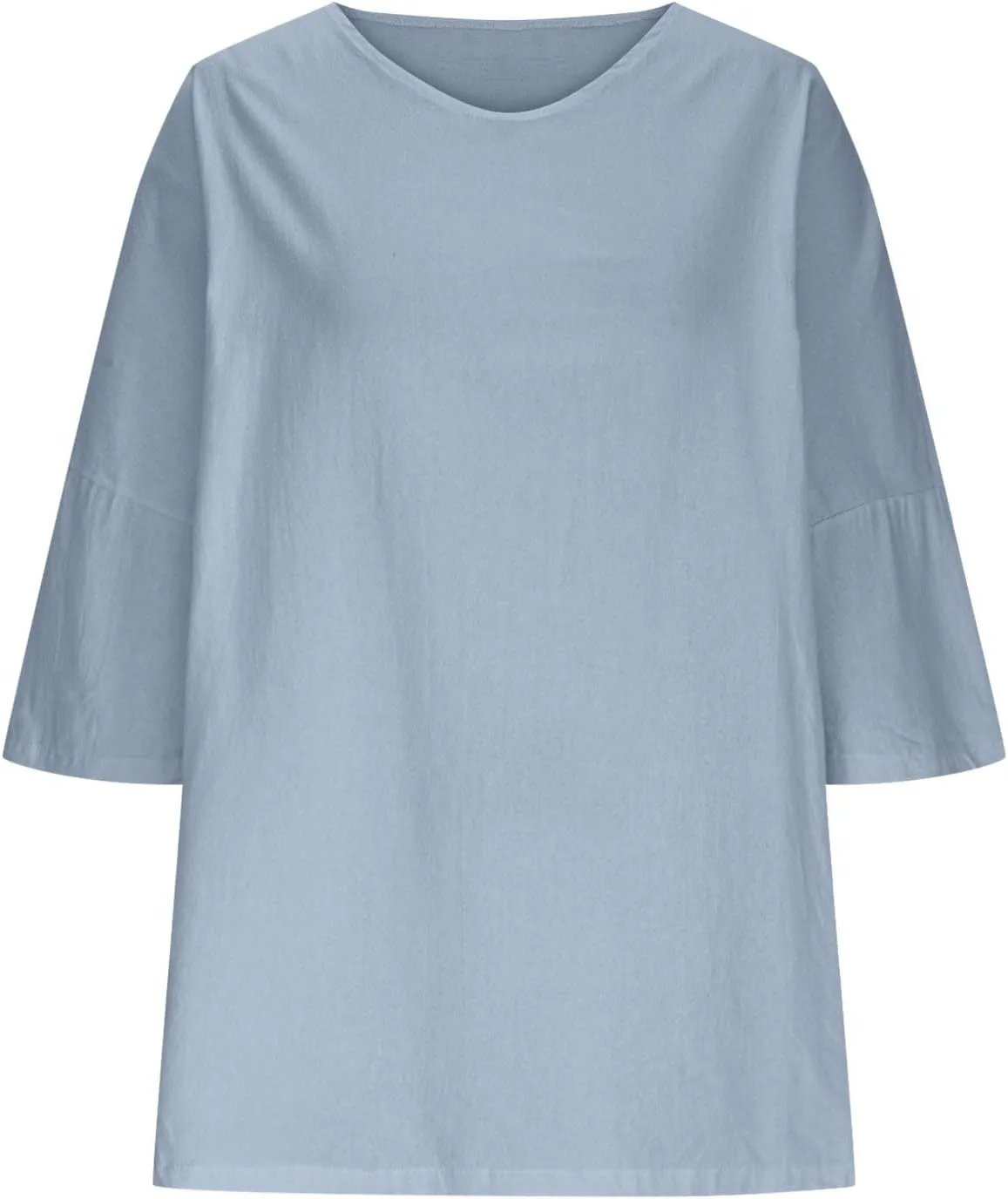 Linen Shirts for Women Short Sleeve Classic Basic Tees Summer Boho Beach Gauze Tops Lightweight Soft Trendy Blouses
