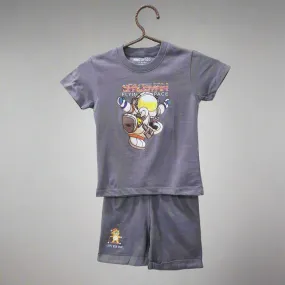 Lucido - T-Shirt & Shorts - Grey - Astronaut