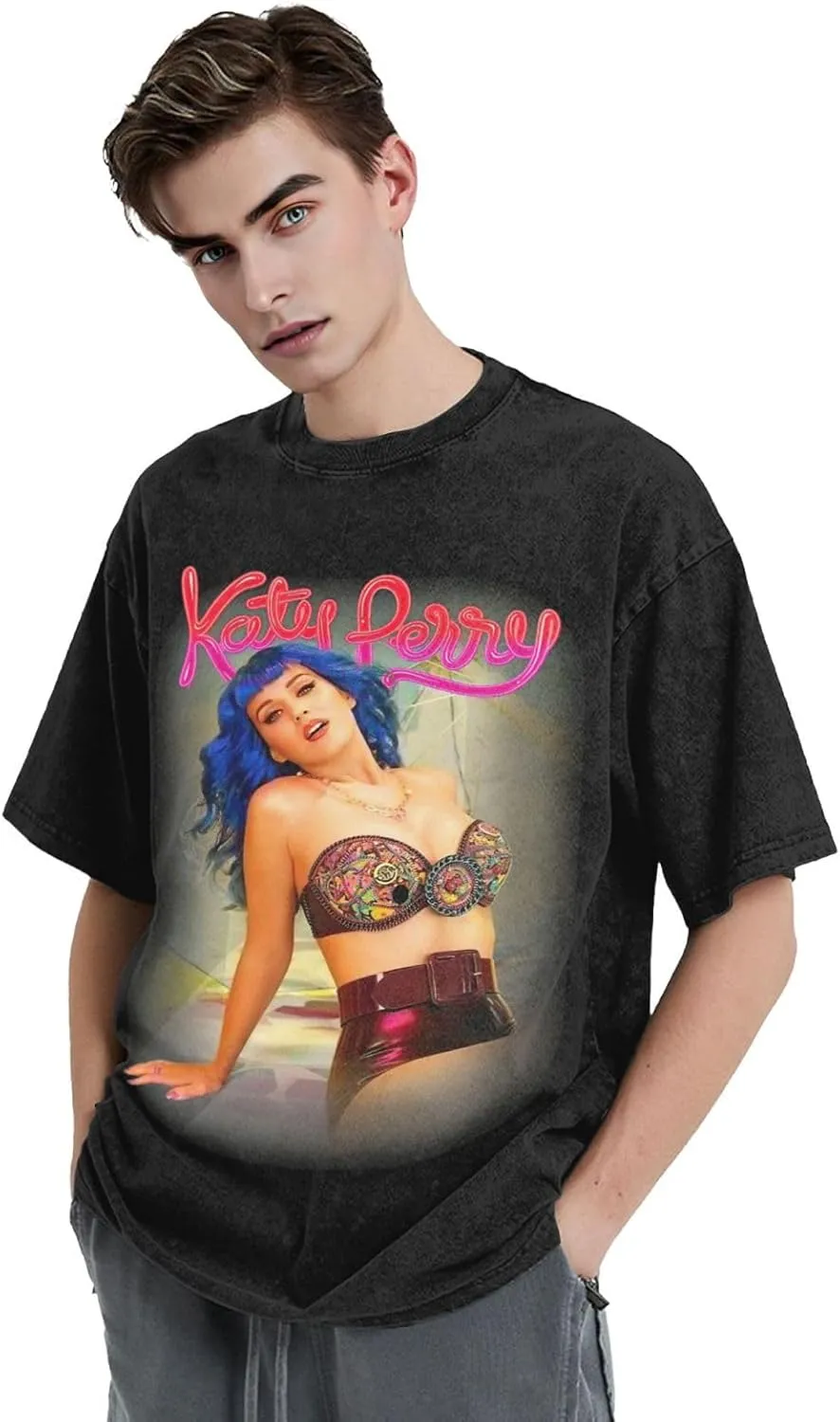 Men T Shirt Short Sleeve Crewneck Tee Summer Beach Tops Comfortable Cotton Shirt