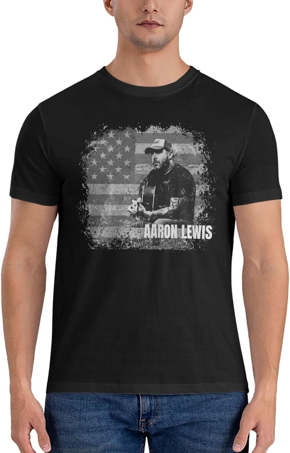 Men T Shirt Short Sleeve Crewneck Tee Summer Beach Tops Comfortable Cotton Shirt