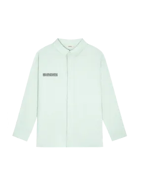 Mens DNA Linen Collared Long Sleeve Shirt—opal green