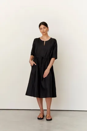 Nelle Linen Dress Black