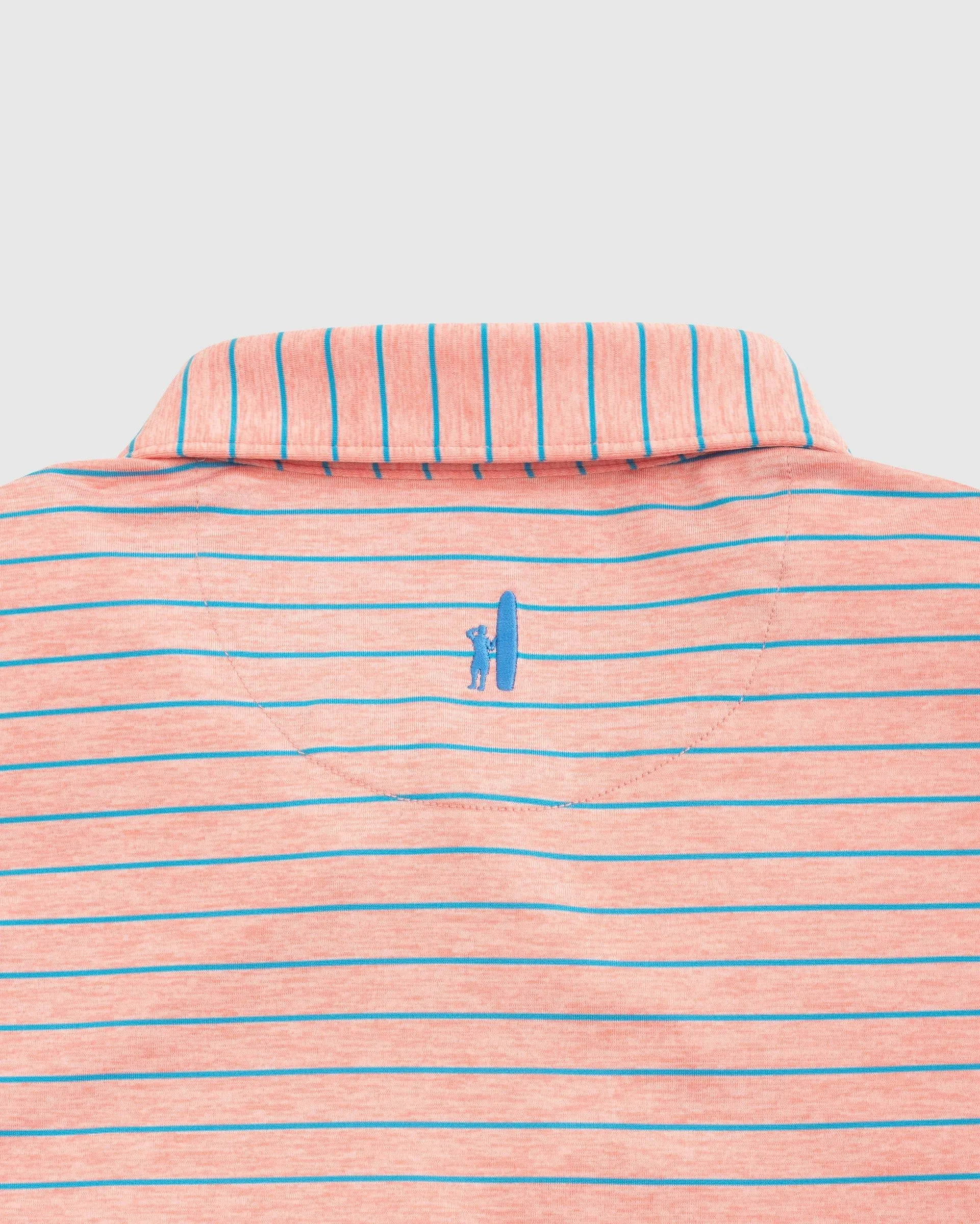 Newton Striped Polo in Tango by Johnnie-O