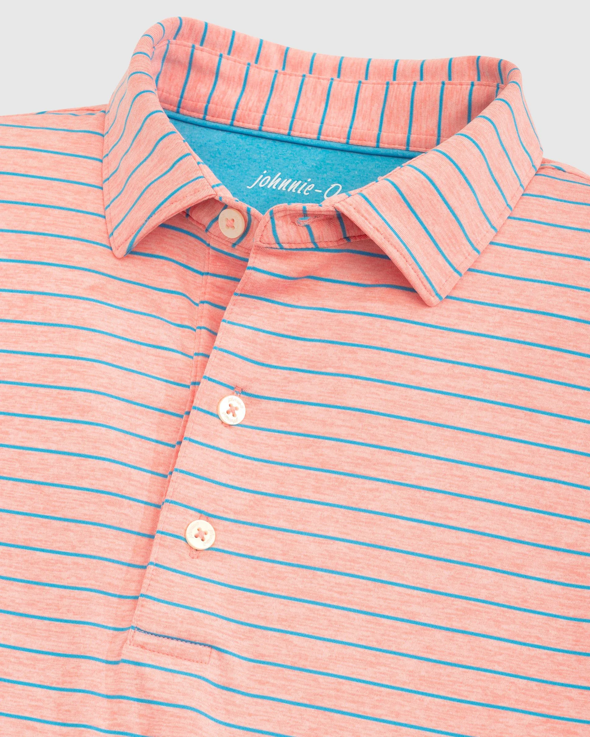 Newton Striped Polo in Tango by Johnnie-O