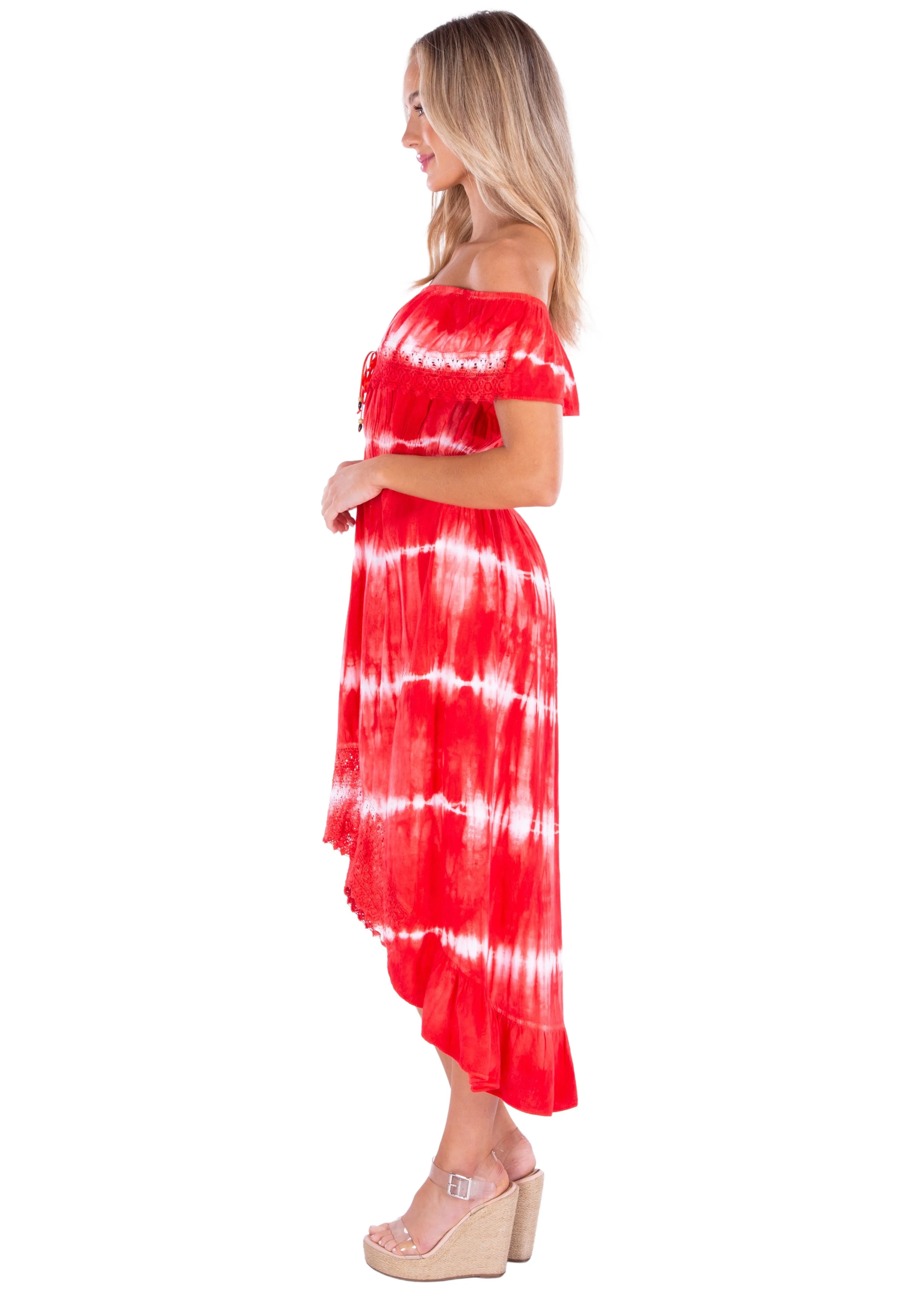 'Olivia' High Low Midi Dress