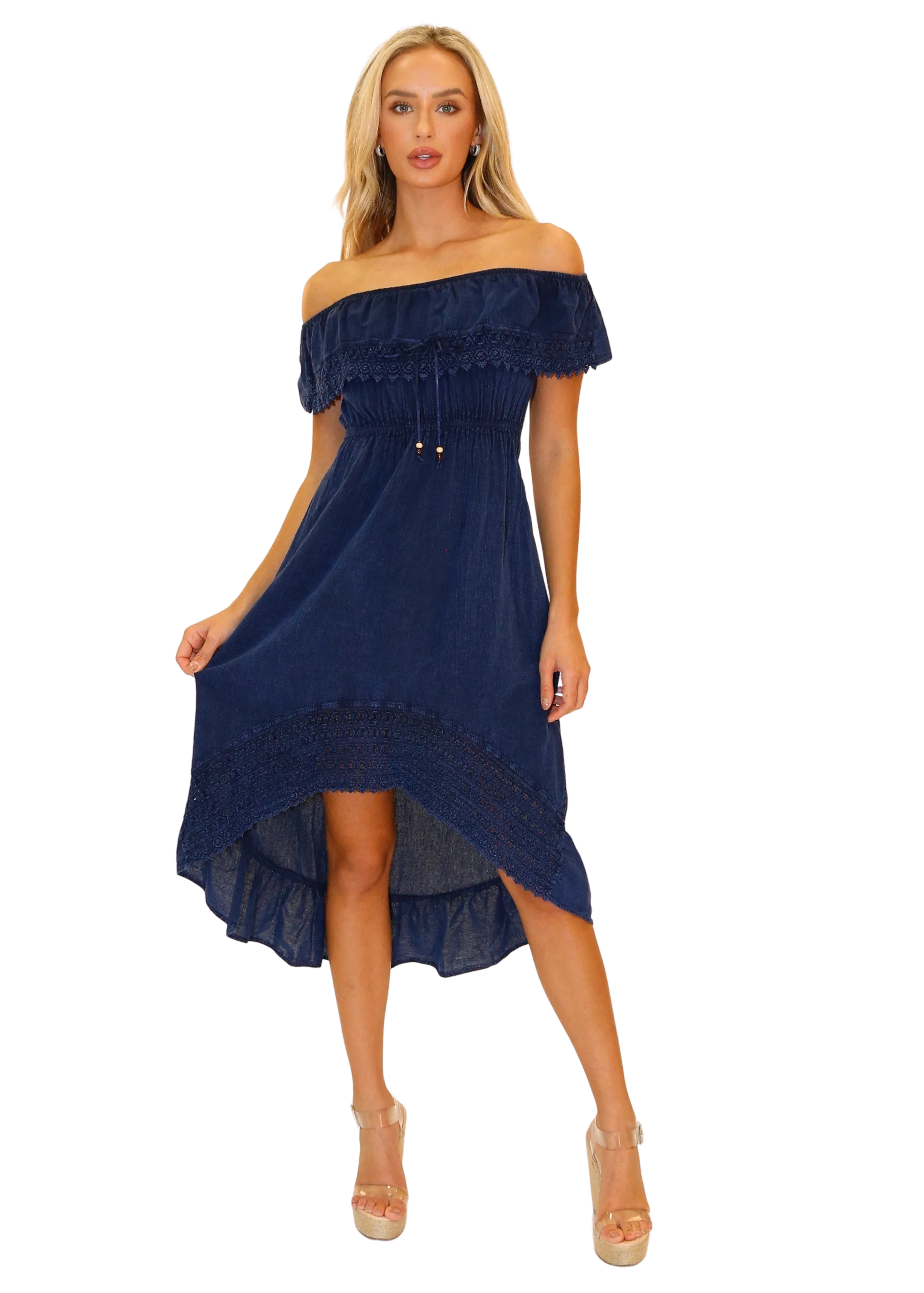 'Olivia' High Low Midi Dress
