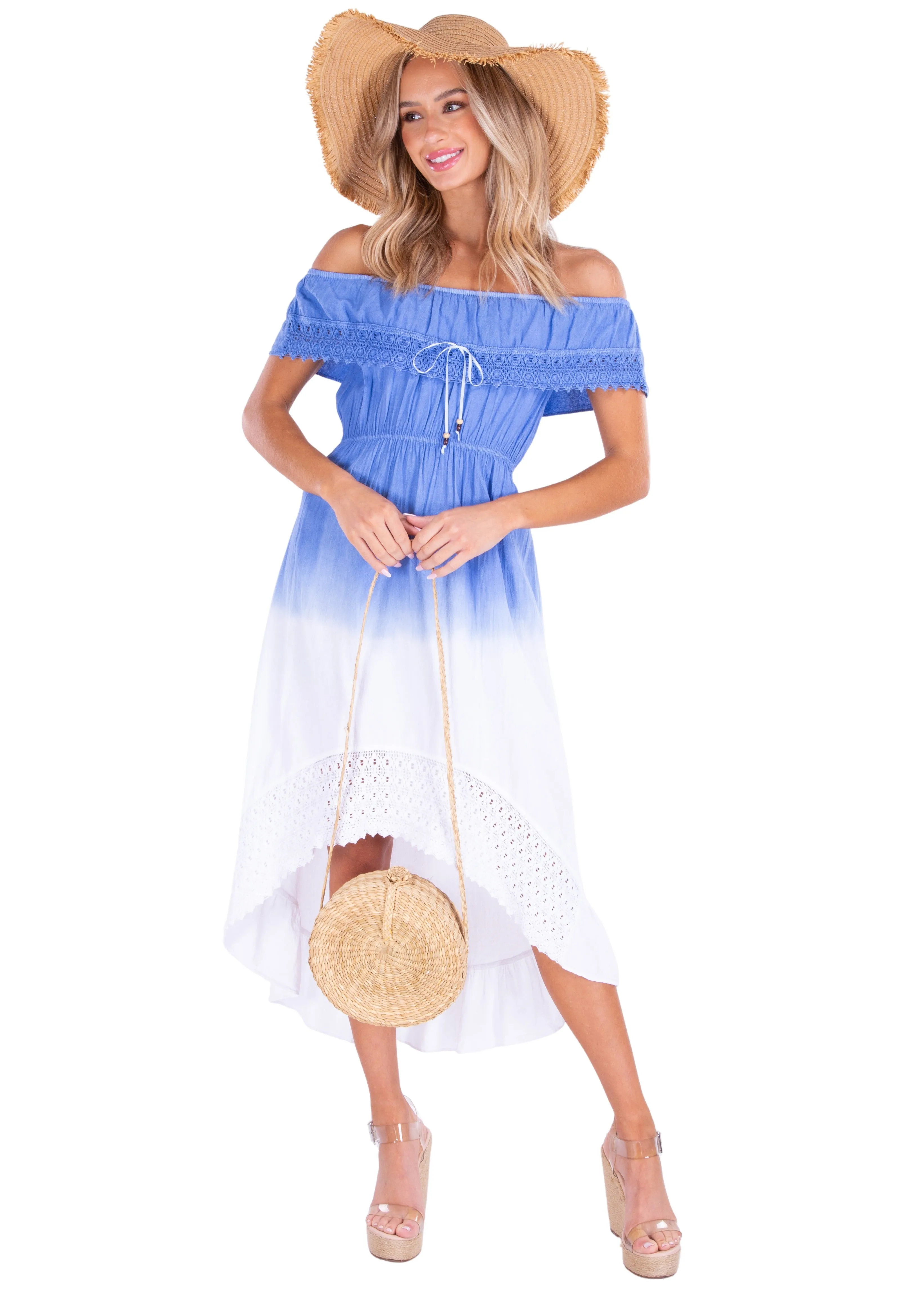 'Olivia' High Low Midi Dress