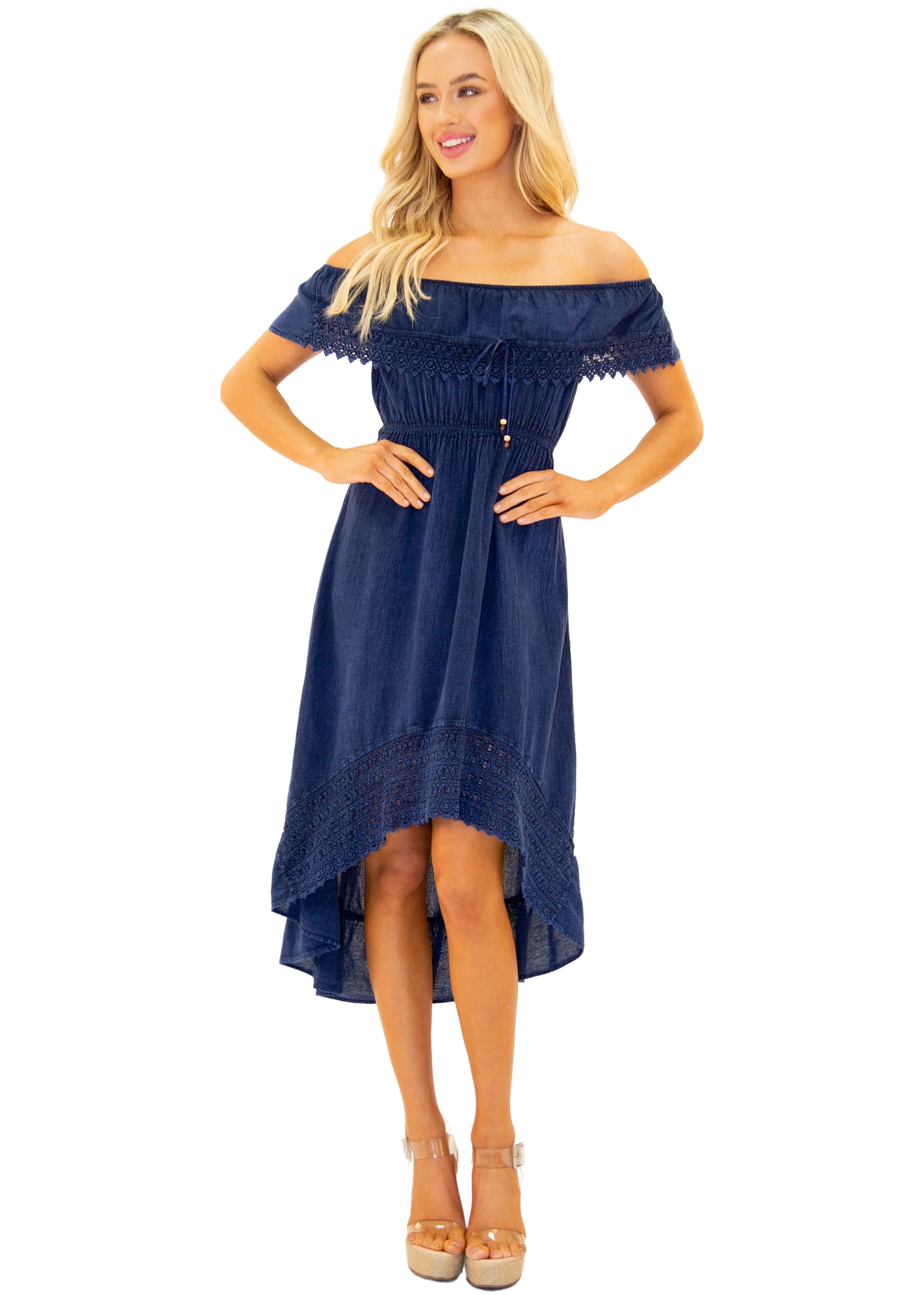 'Olivia' High Low Midi Dress