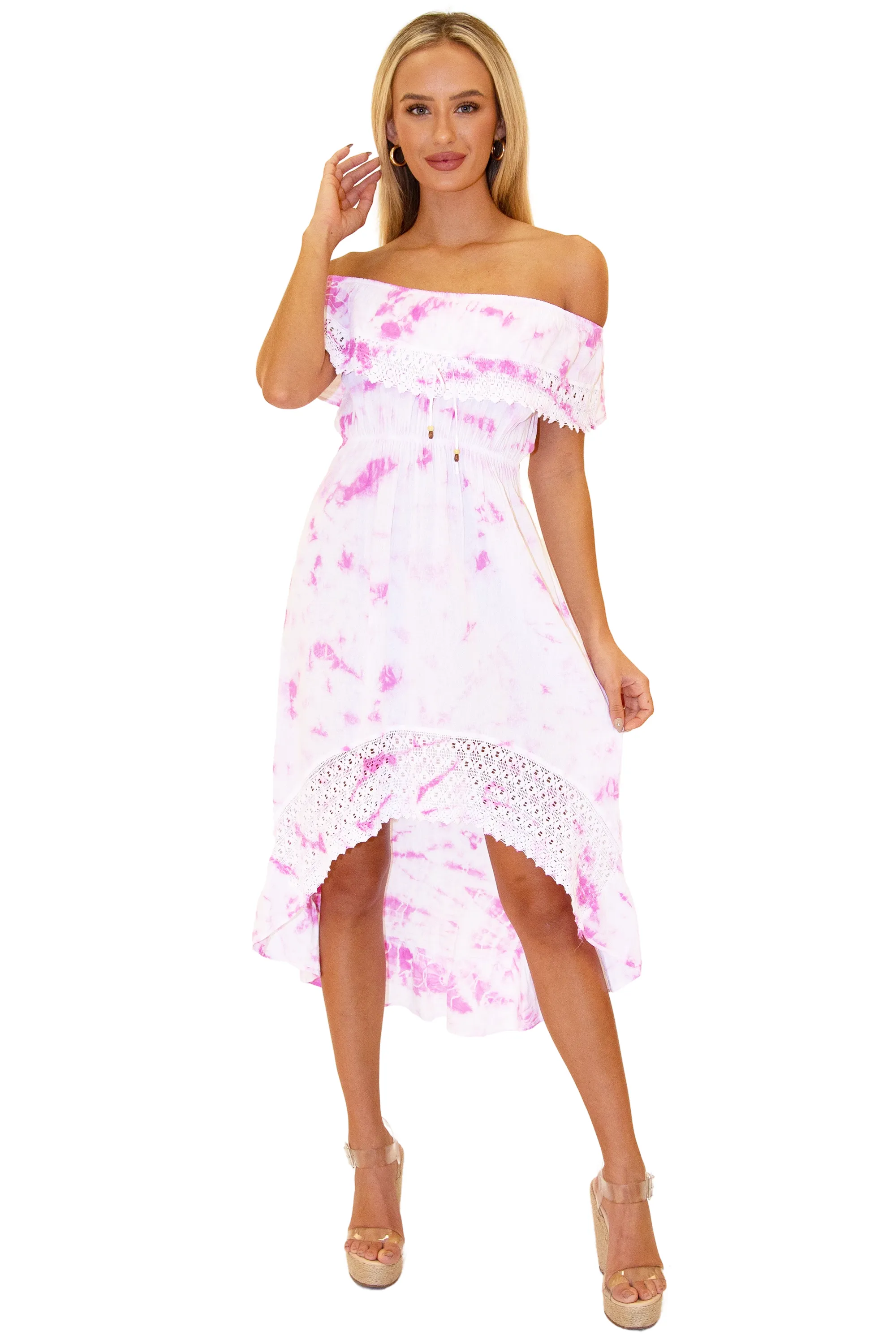 'Olivia' High Low Midi Dress