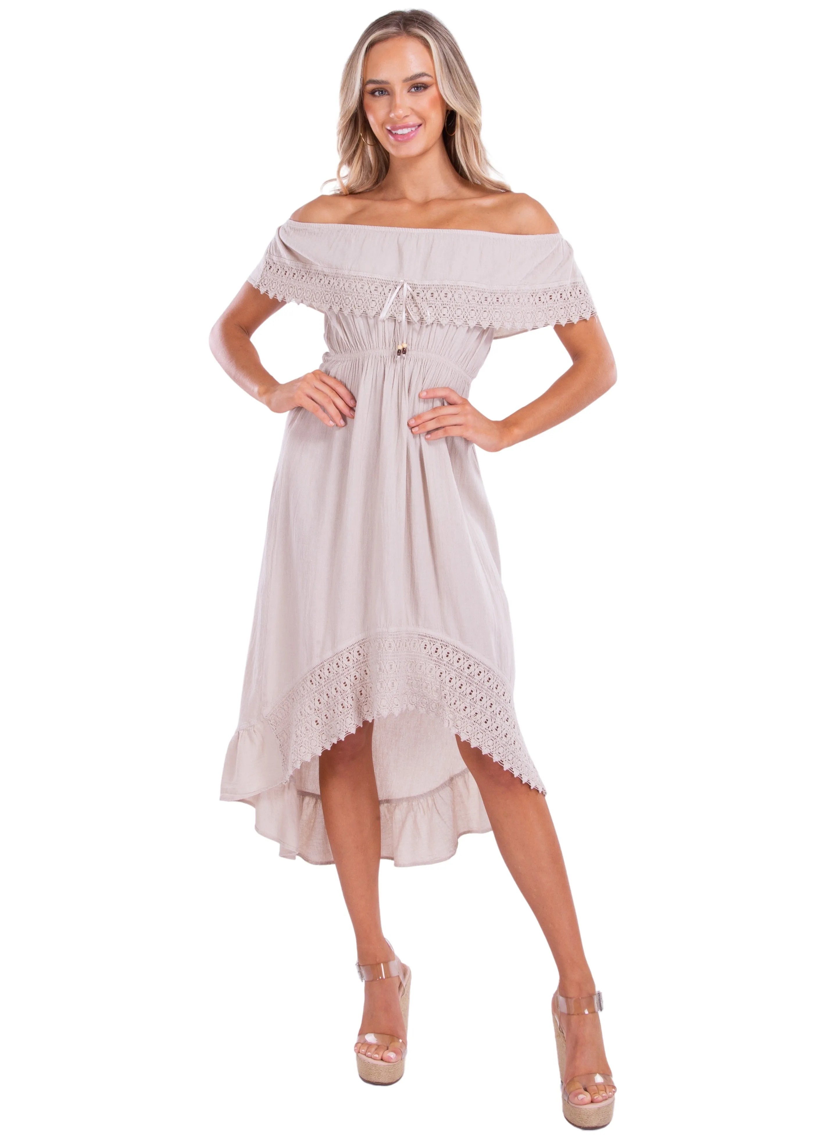 'Olivia' High Low Midi Dress