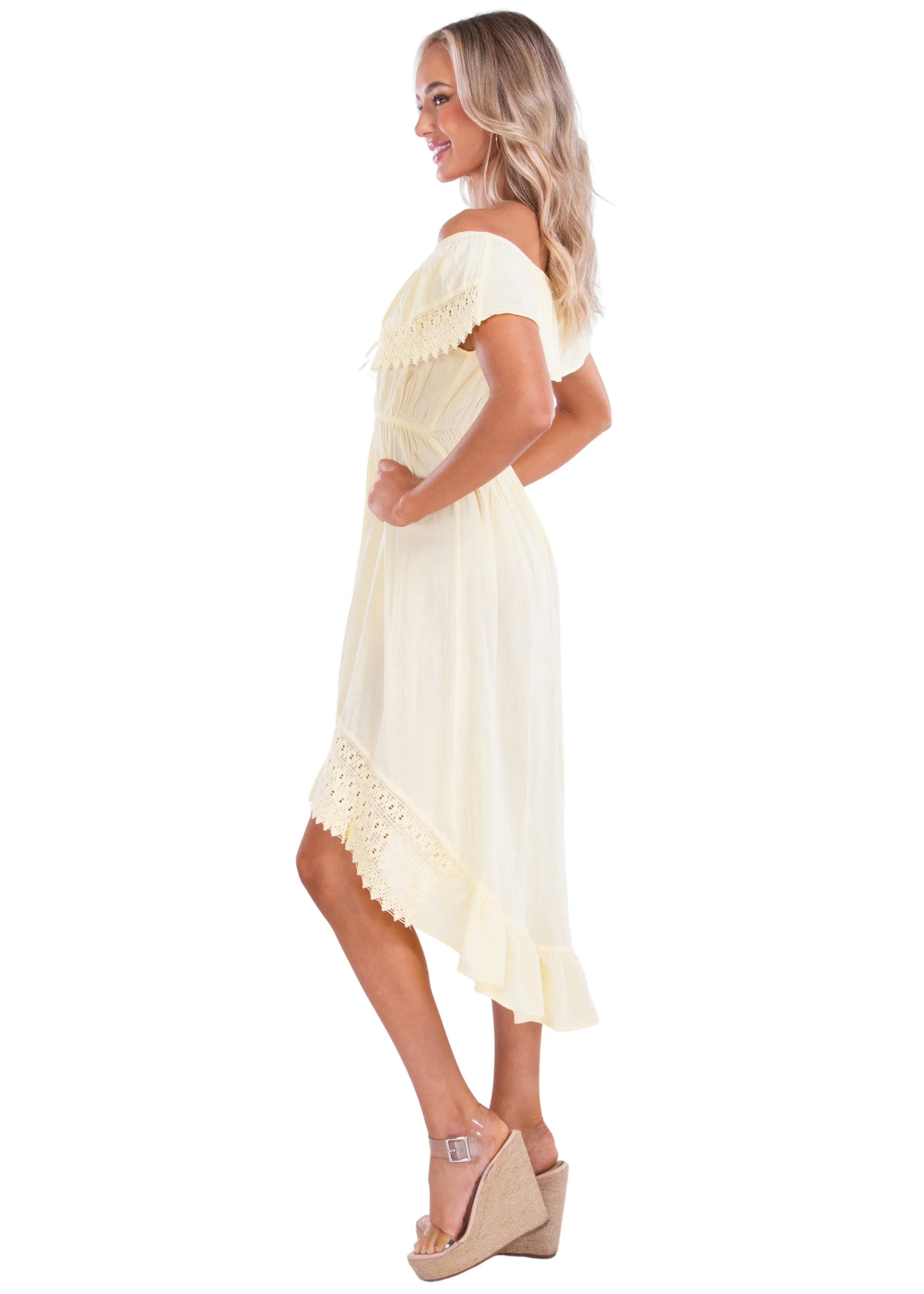 'Olivia' High Low Midi Dress