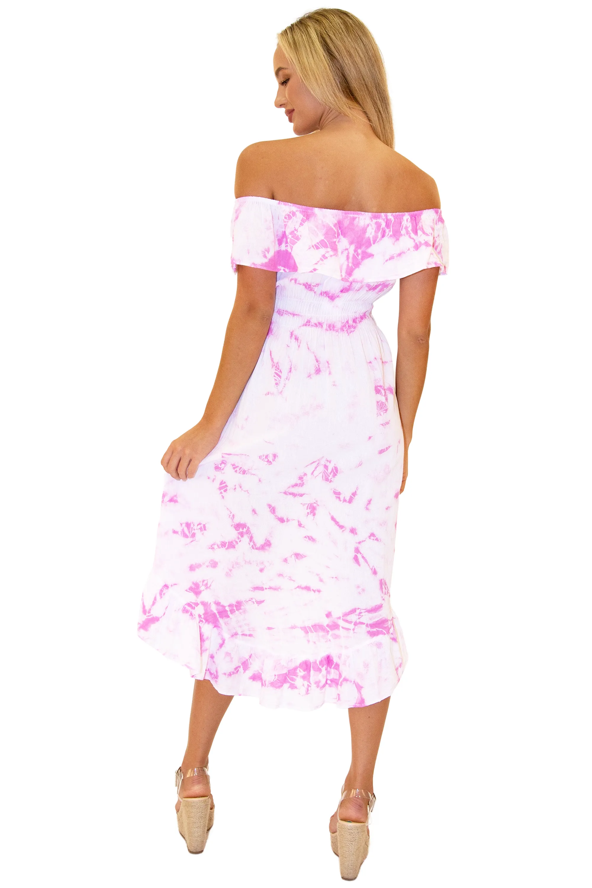 'Olivia' High Low Midi Dress