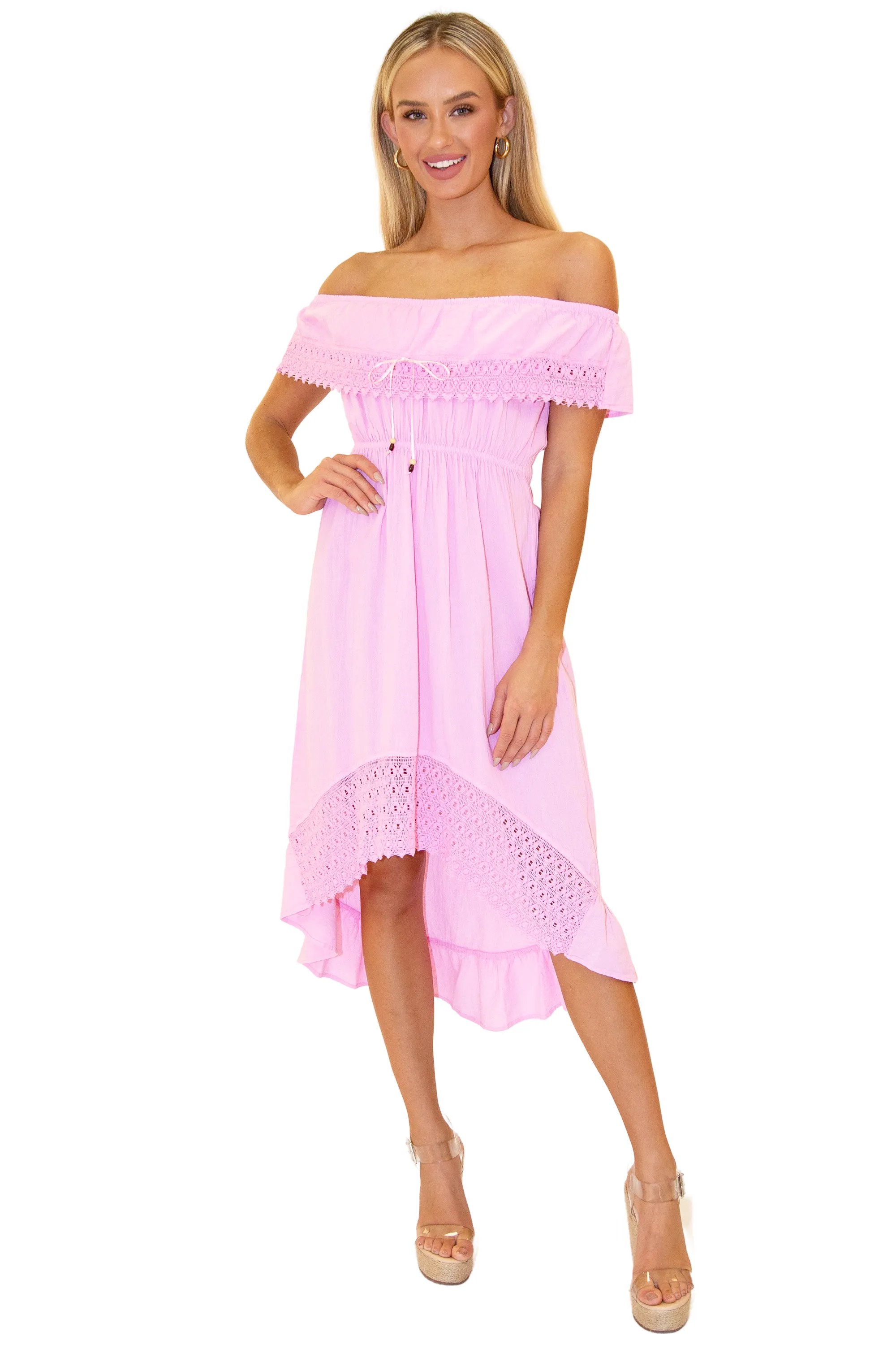 'Olivia' High Low Midi Dress