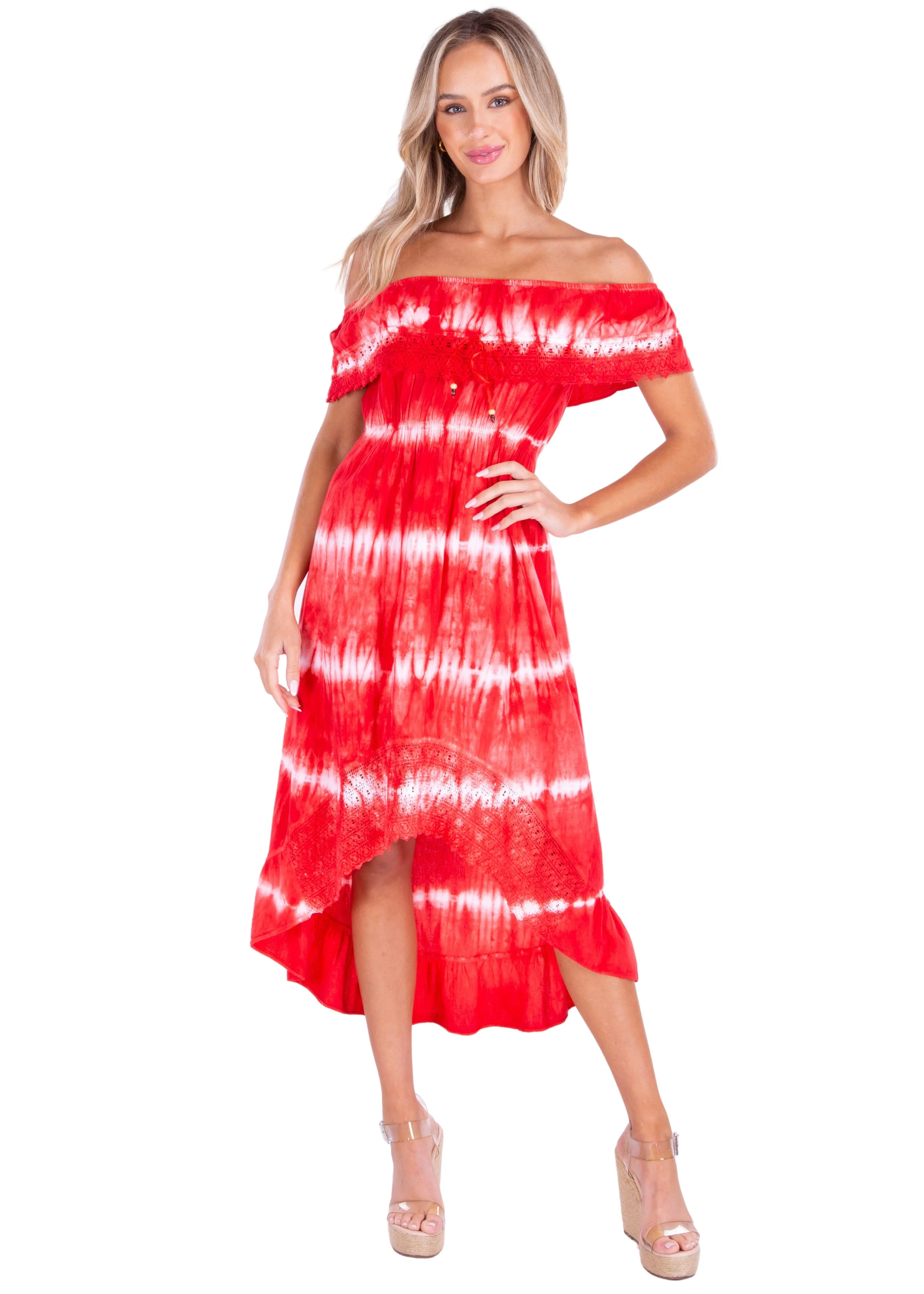 'Olivia' High Low Midi Dress