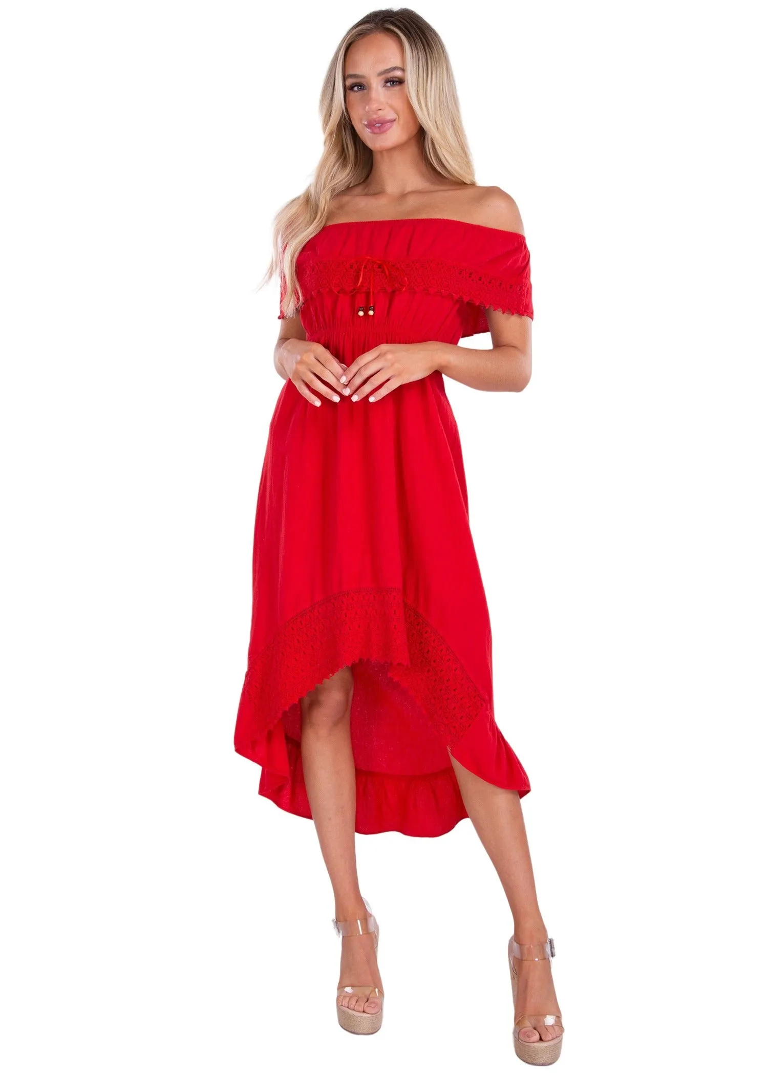 'Olivia' High Low Midi Dress