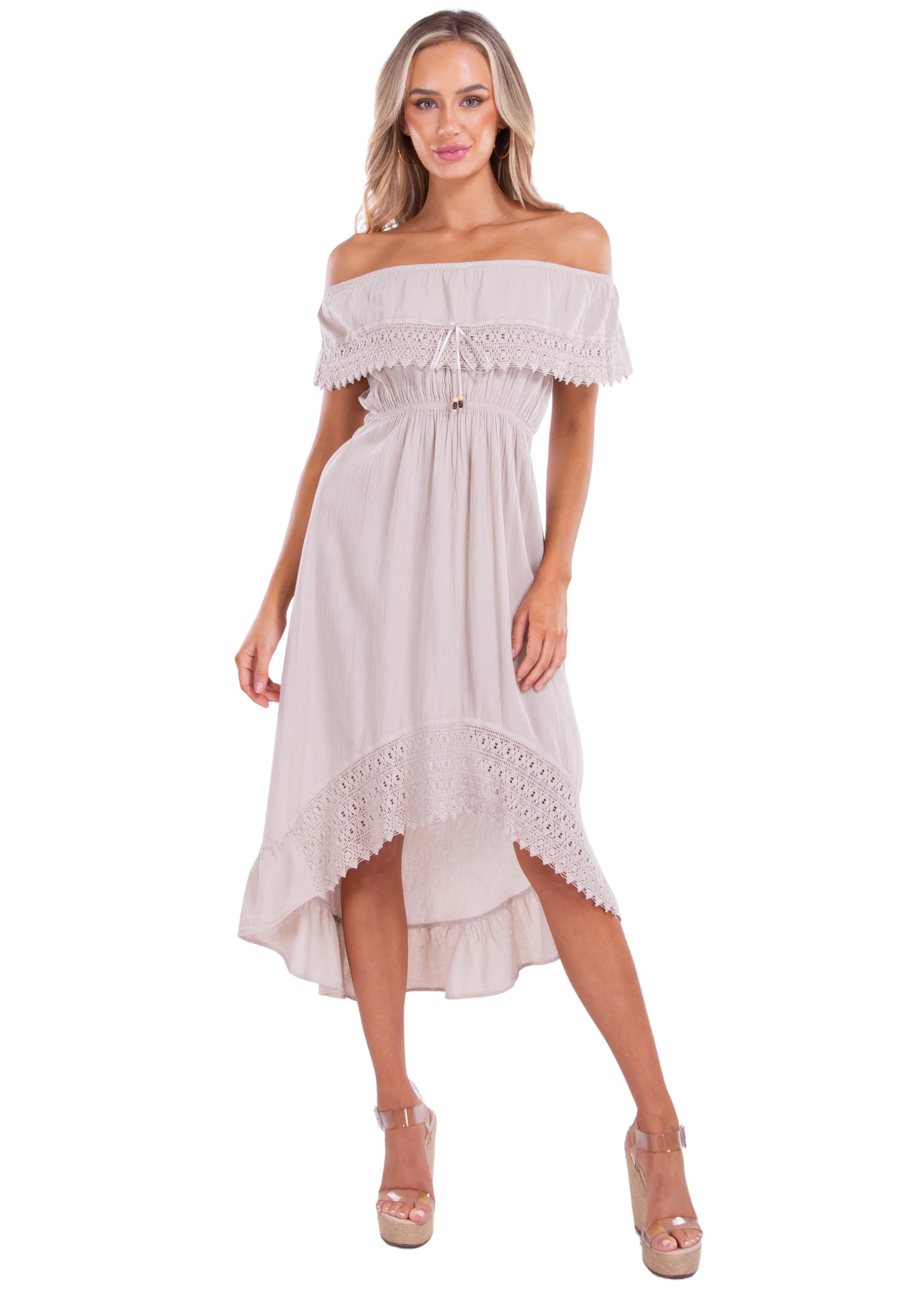 'Olivia' High Low Midi Dress