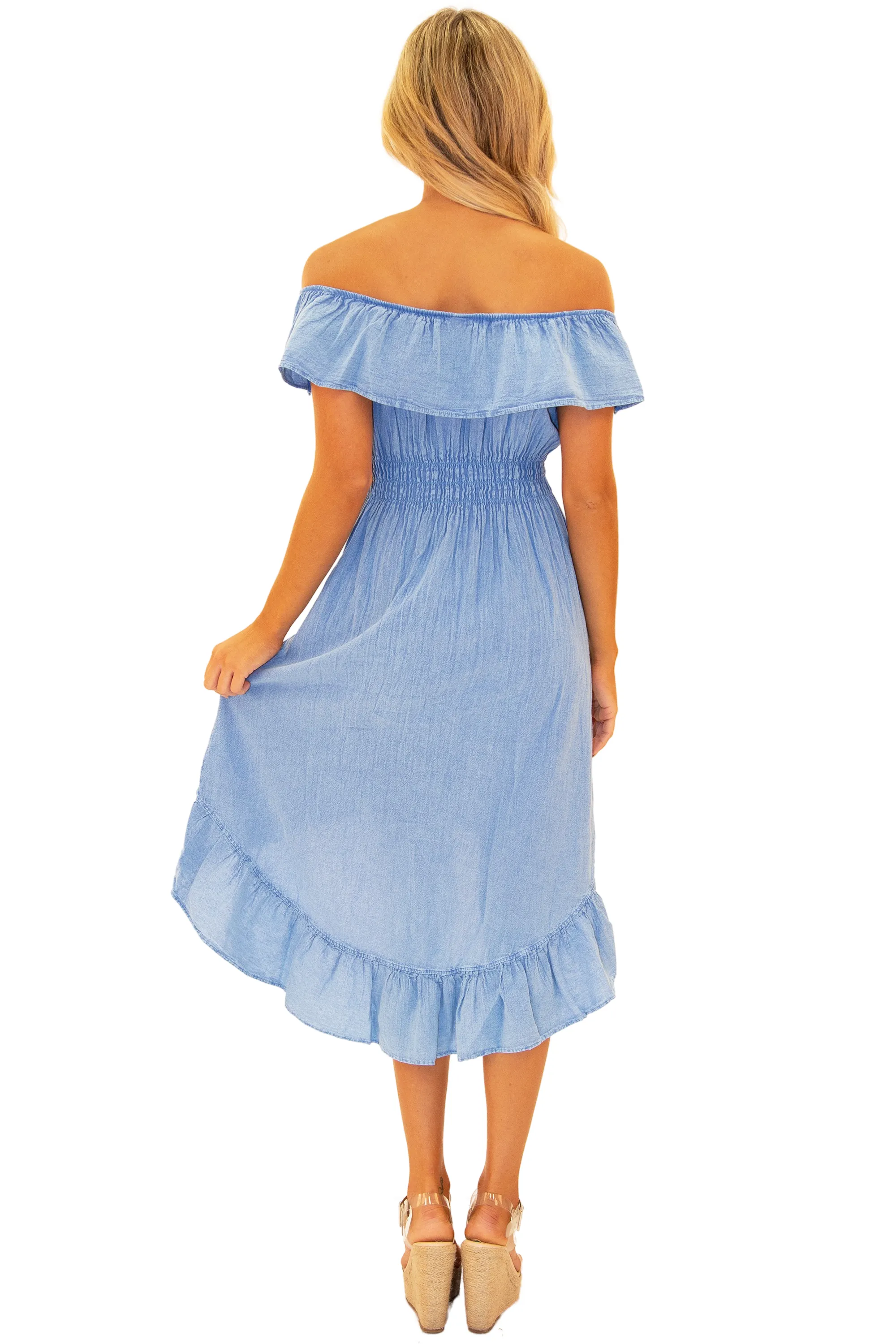 'Olivia' High Low Midi Dress