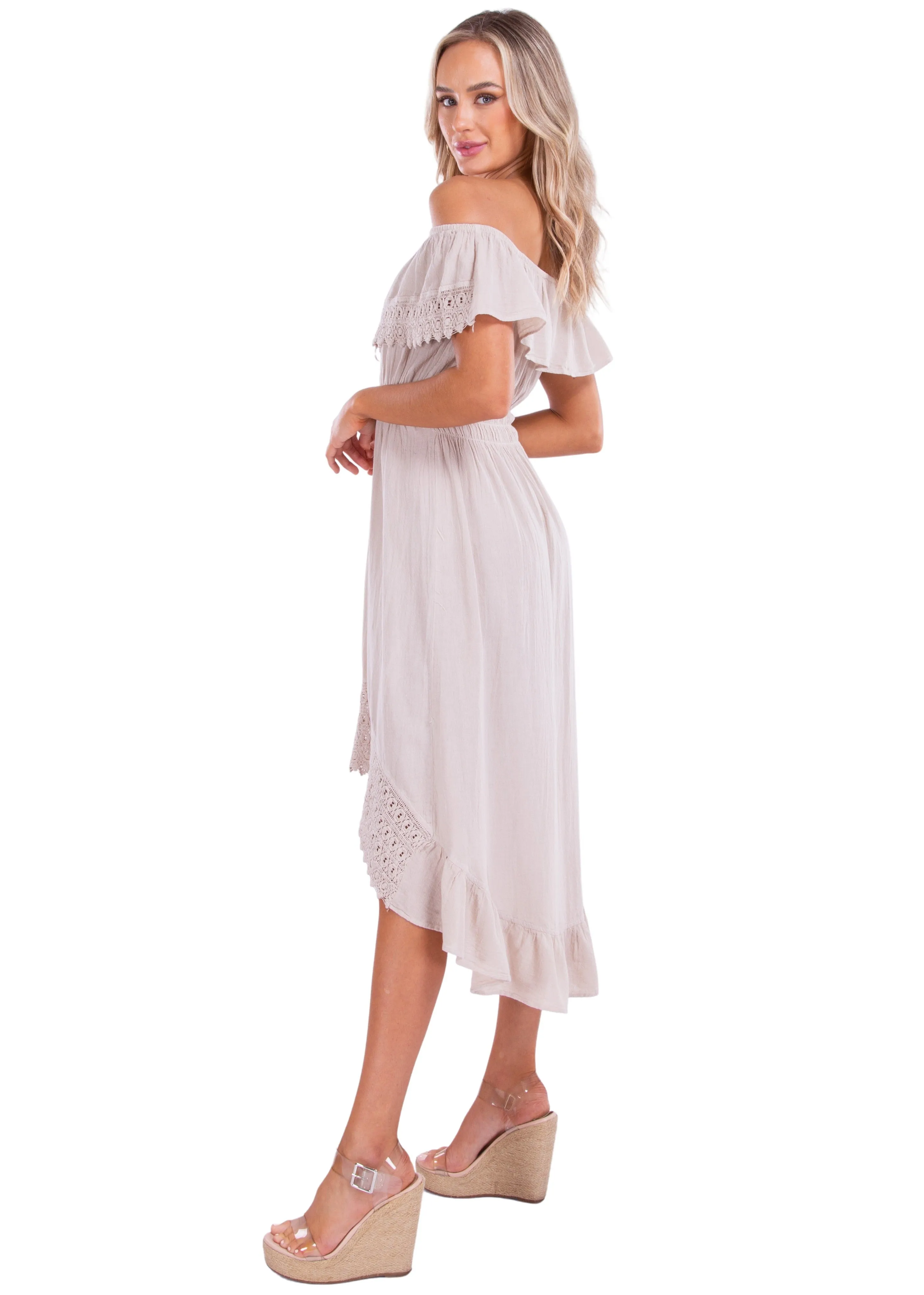 'Olivia' High Low Midi Dress