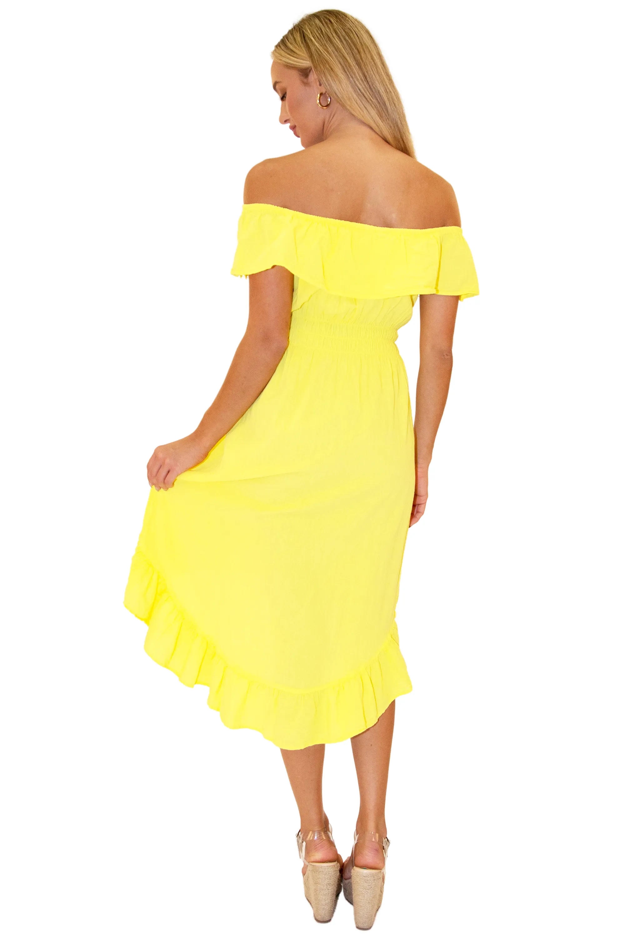 'Olivia' High Low Midi Dress