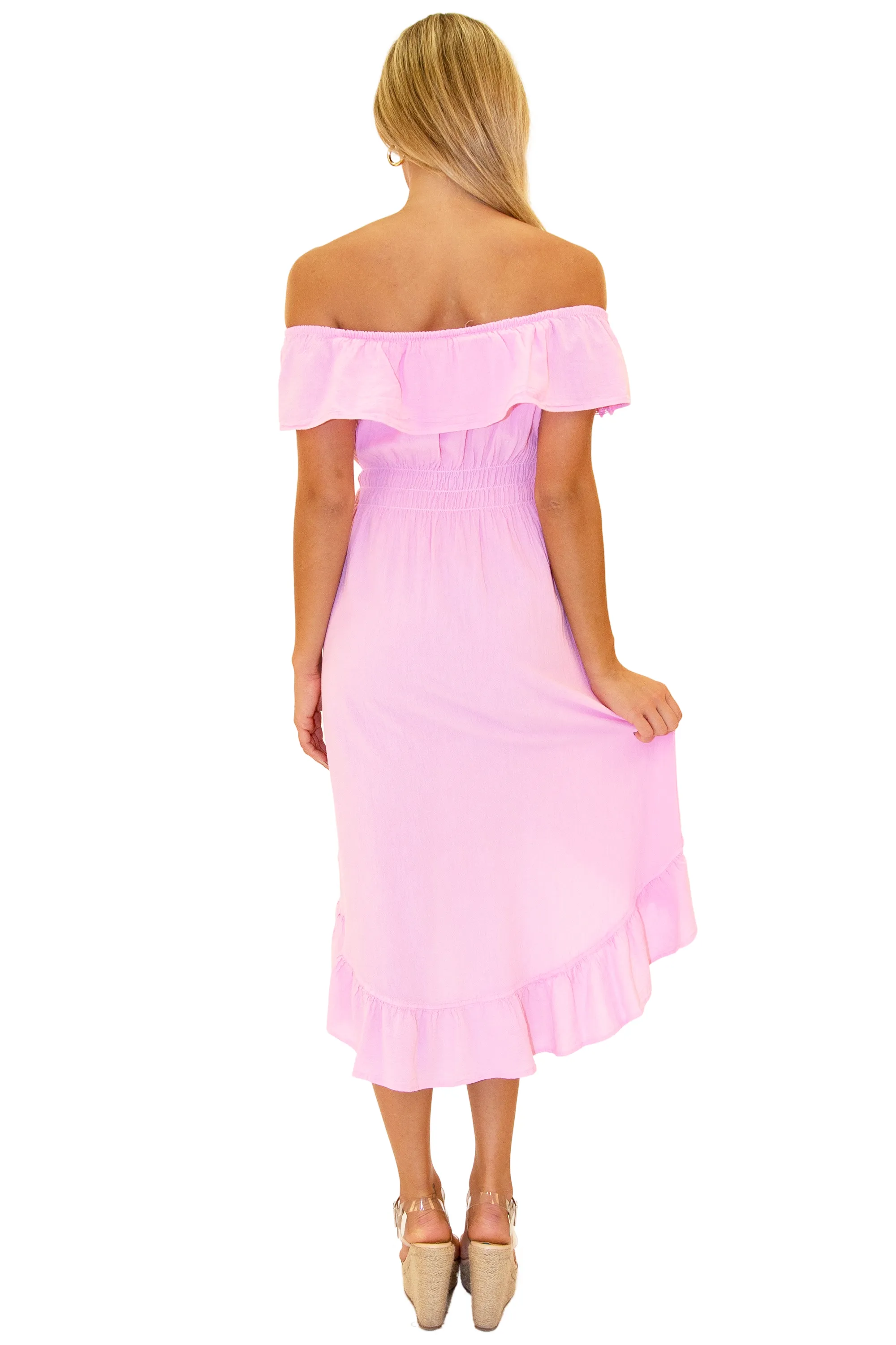 'Olivia' High Low Midi Dress